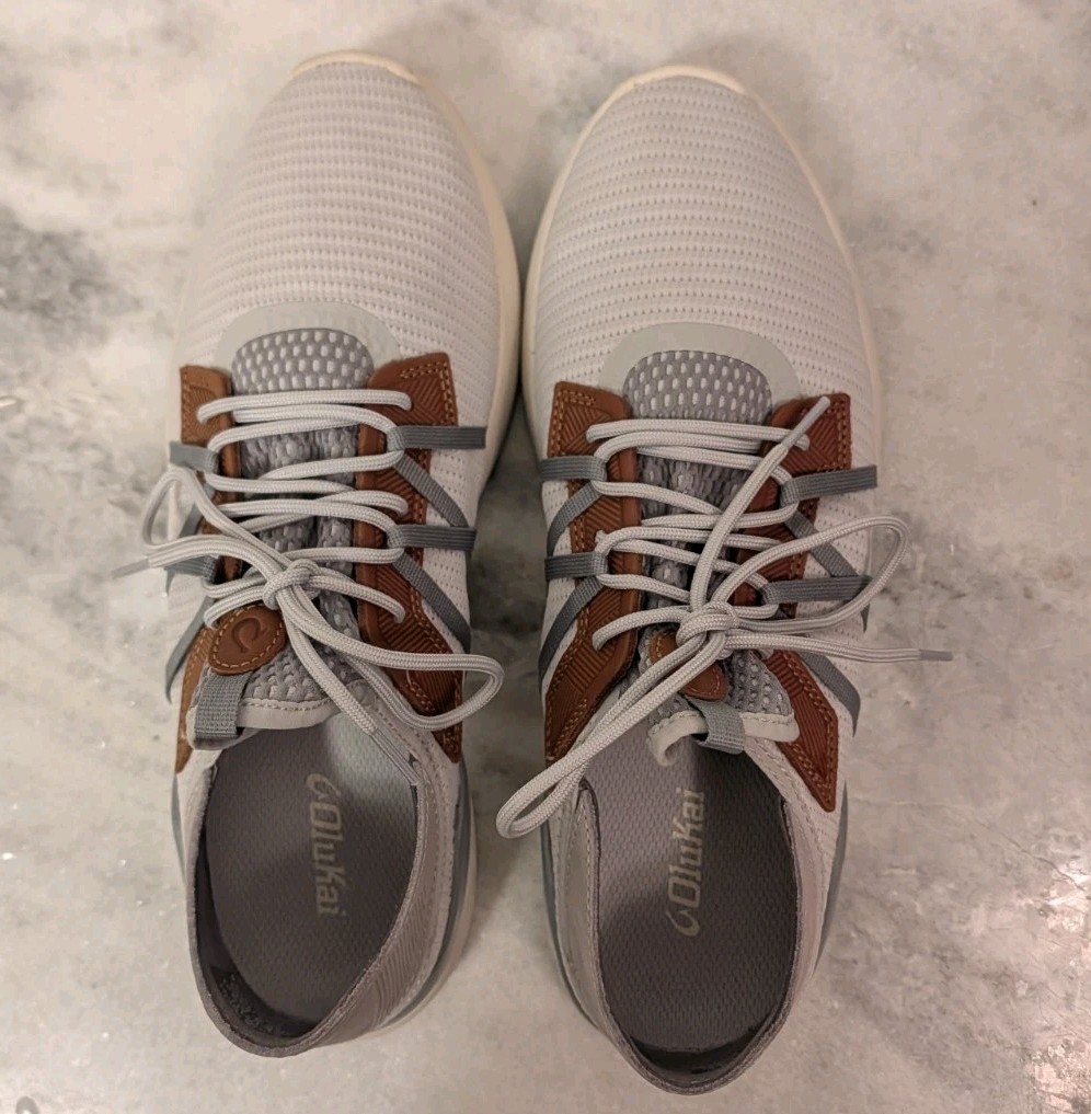 Men’s Olu Kai Mio Li Style Grey/Brown Casual Atheltic Sneakers MSRP $140 Size 12