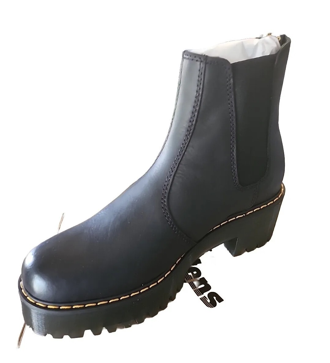 🔥 Dr. Martens Rometty Chelsea Black Burnished Wyoming – Women’s – Size 7 NIB