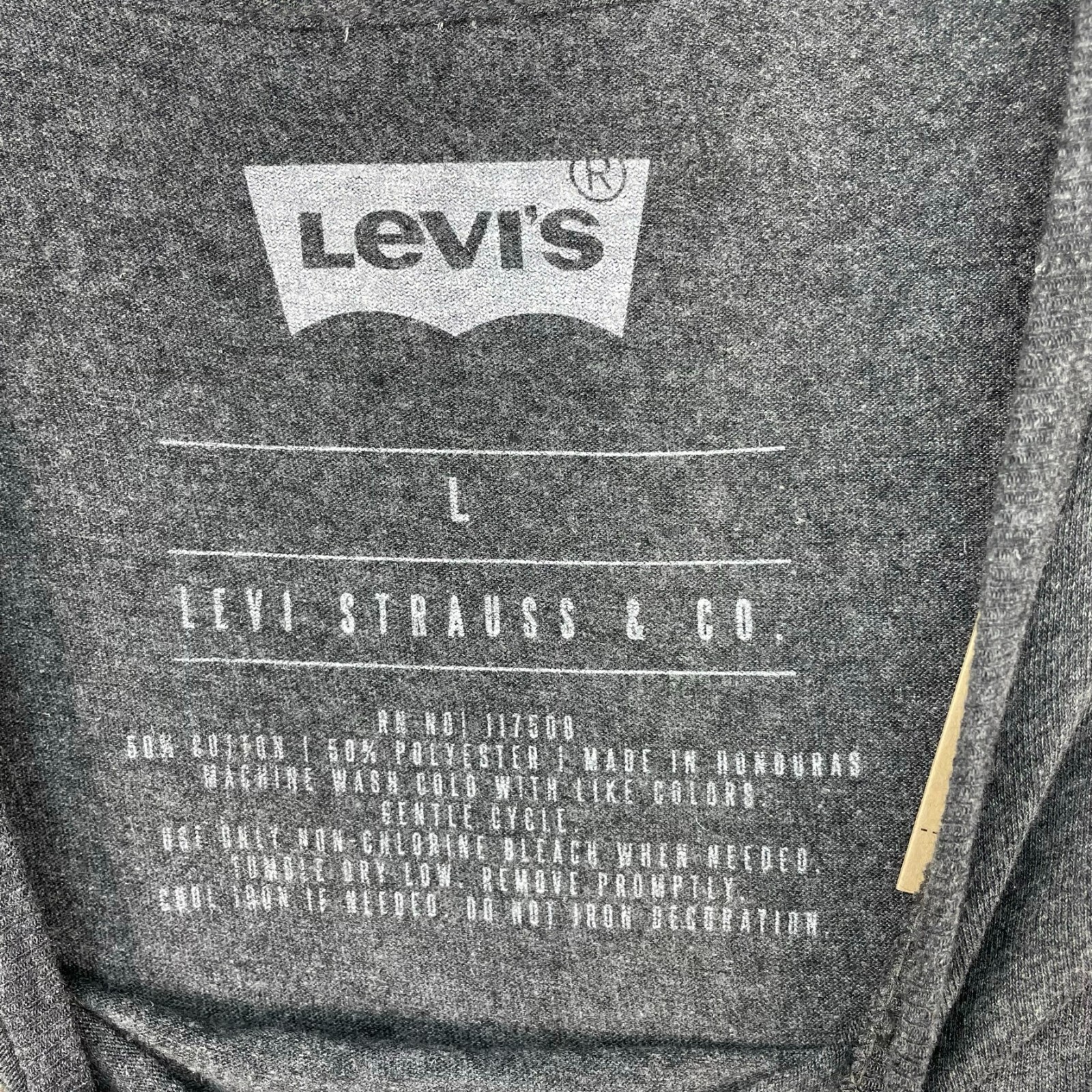 Levis Shirt Mens size Large Gray Short Sleeve Levis Big Logo Camo Tshirt New