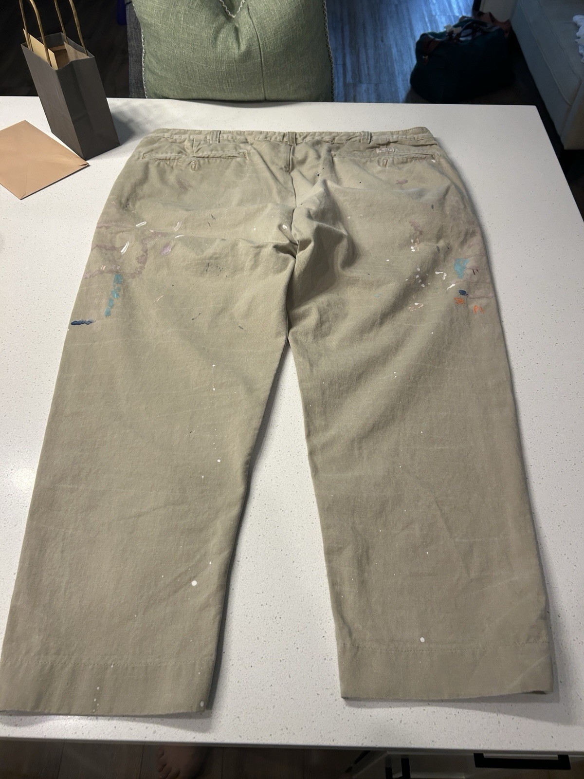 Limited Edition Polo Ralph Lauren Big Chino Heritage Paint Splatter Pants 42×30