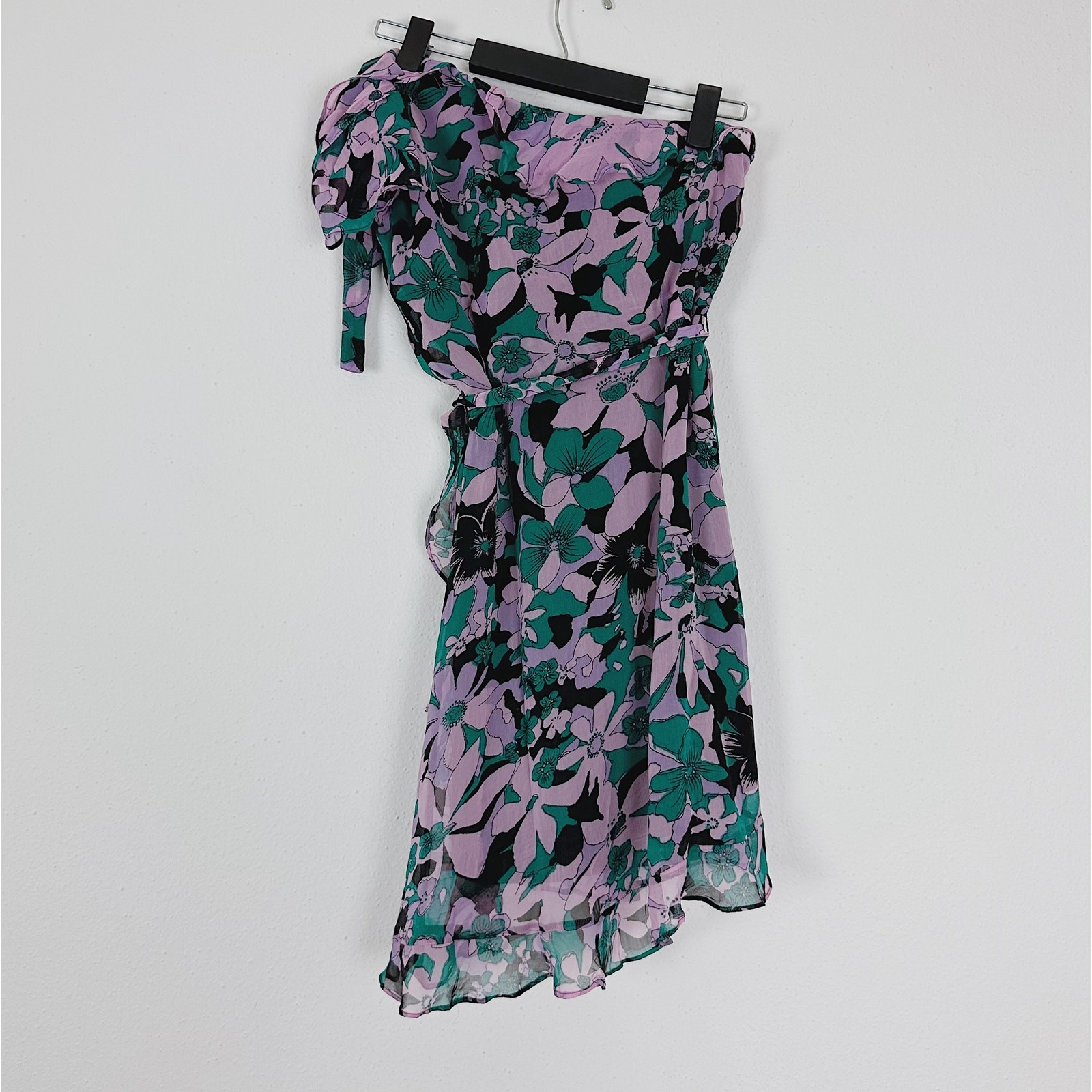 For Love and Lemons Maritza Floral One Shoulder Mini Dress Size Medium