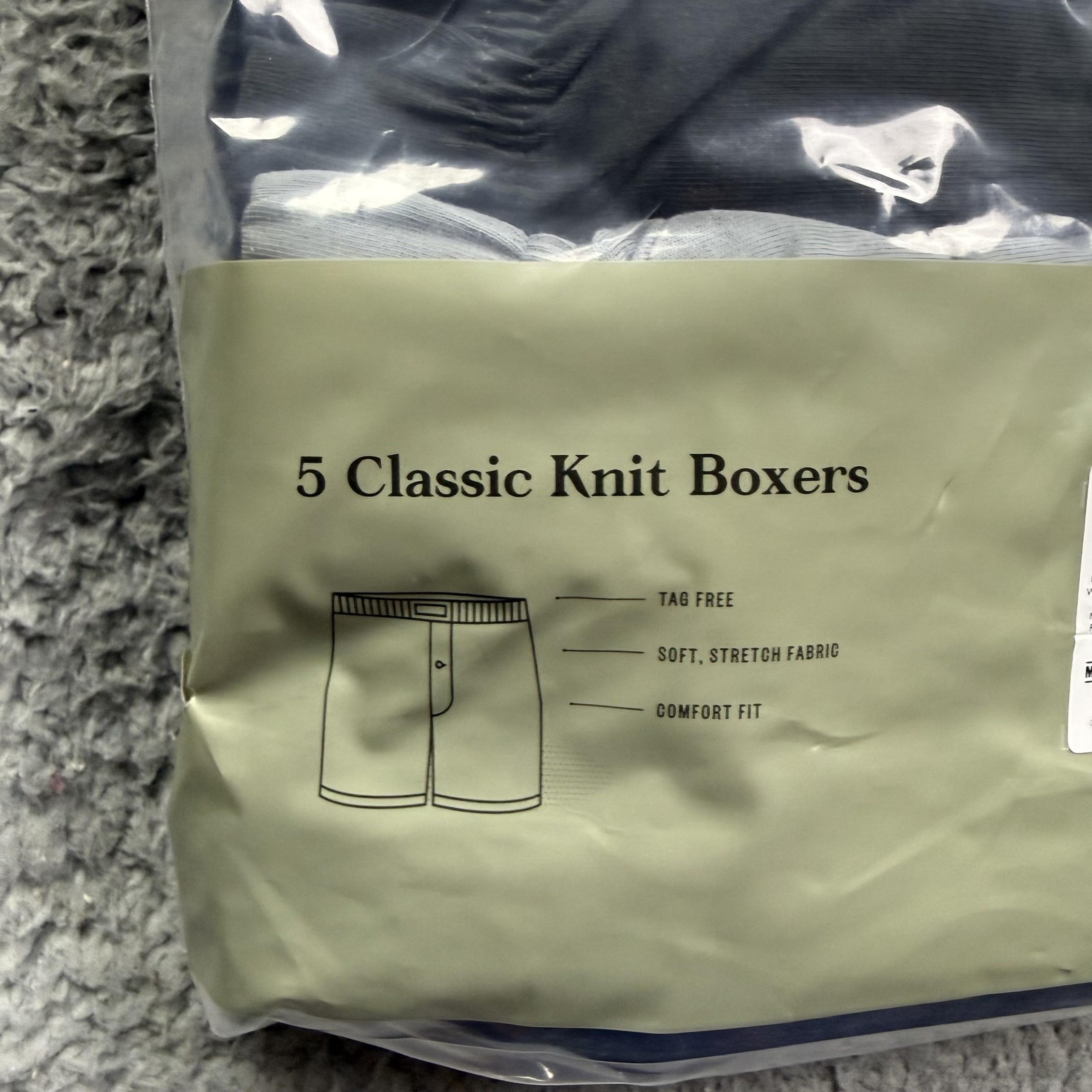 Goodfellow & Co Classic Knit Boxers Mens S 28/30 Multicolor 5 Pack Tagless