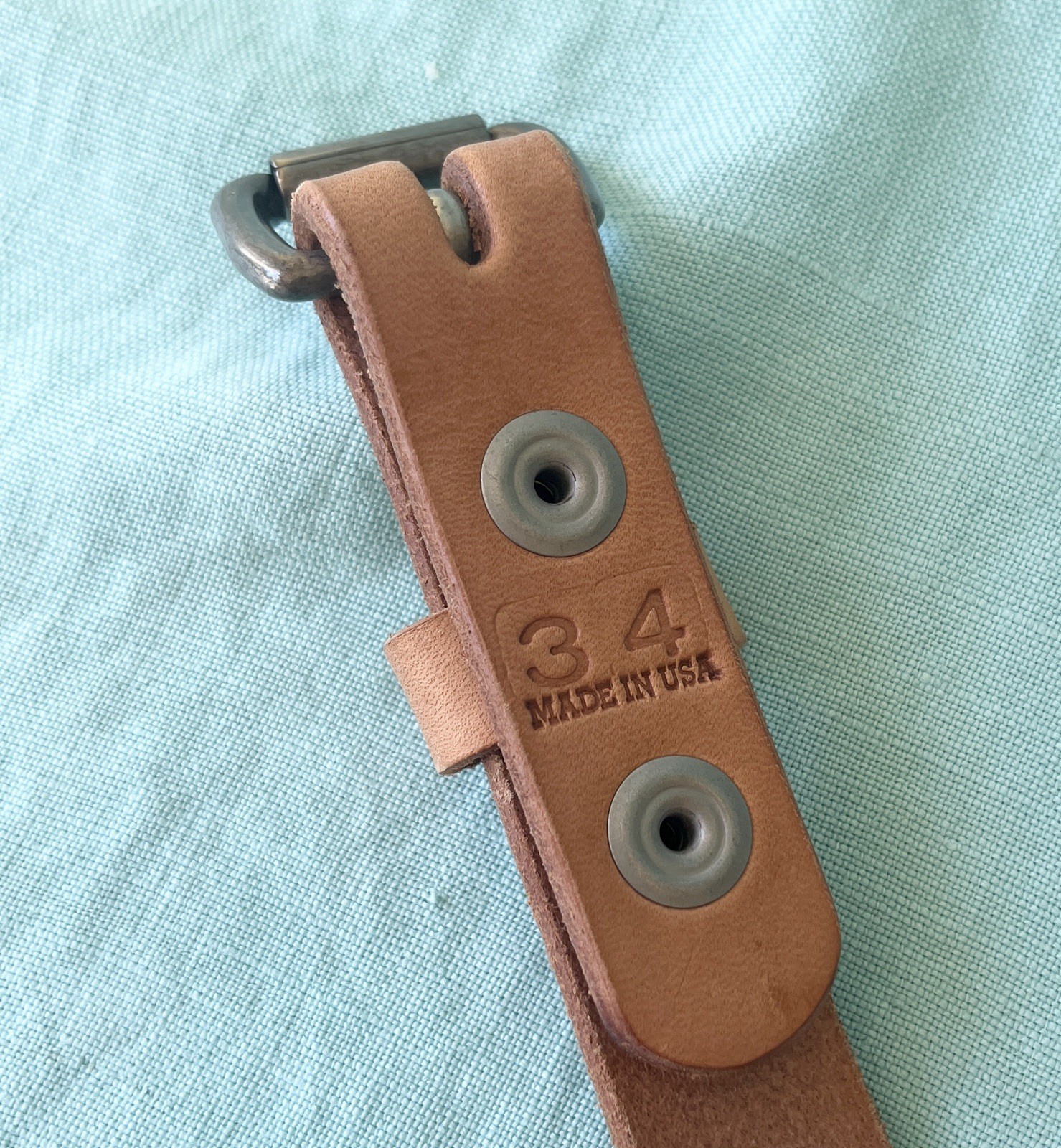 Tanner Goods Ret$115 1” Skinny Standard Leather Belt 34 Natural Gunmetal Black