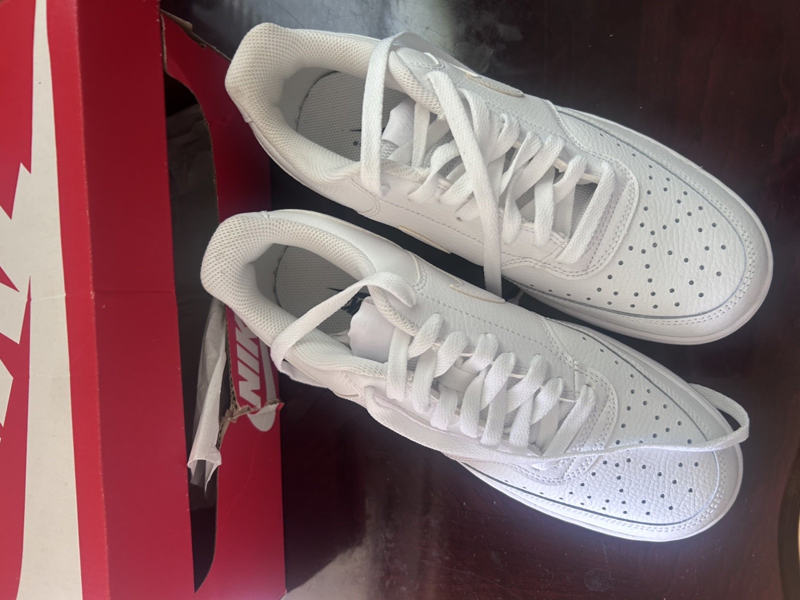 Size9- Nike Court Vision Low Triple White