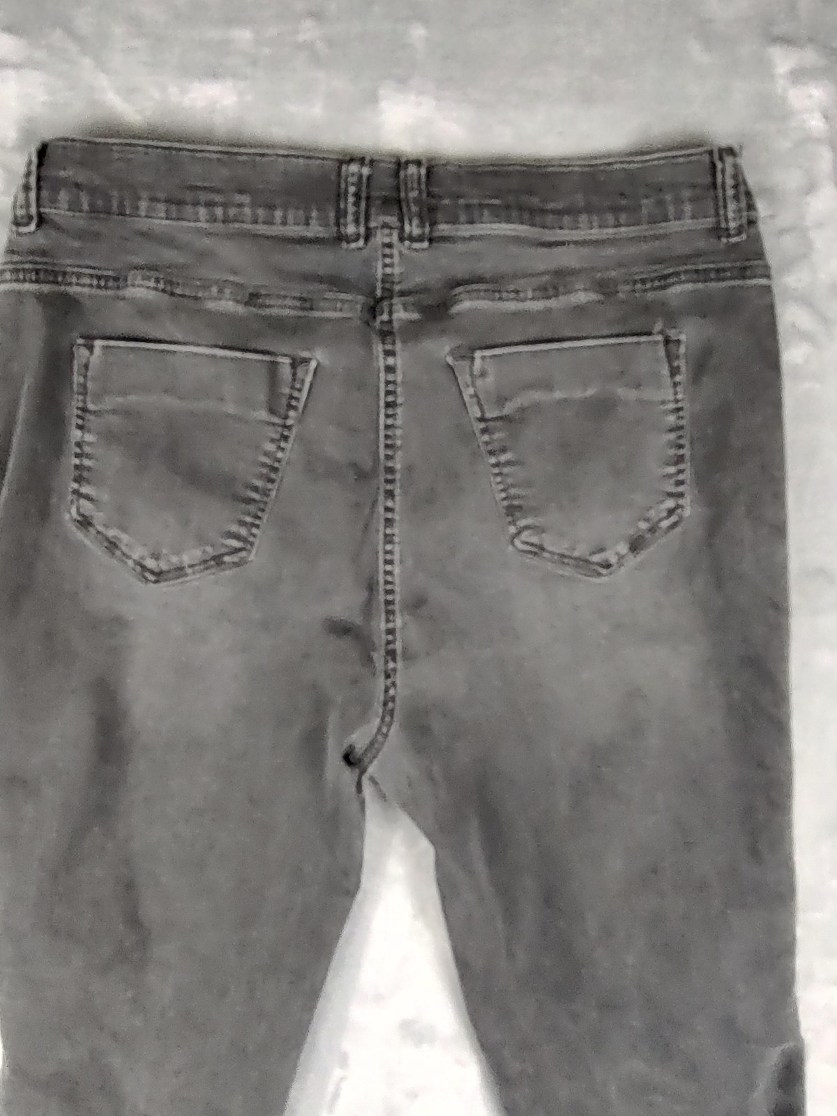 Ulla Popken Jeans Womens 14 Gray High Rise Skinny Side Zip Denim Charcoal Wash