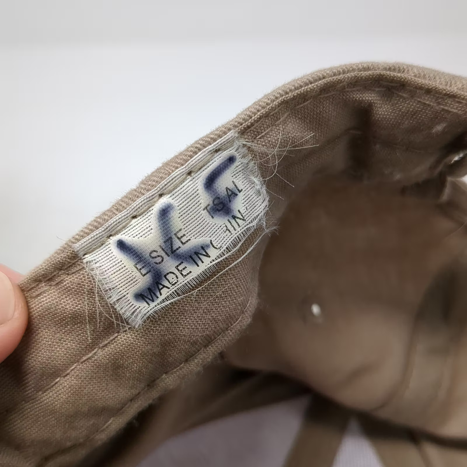 Beige Blue CDS Embroidered Adjustable Two Tone Baseball Cap One Size Hat