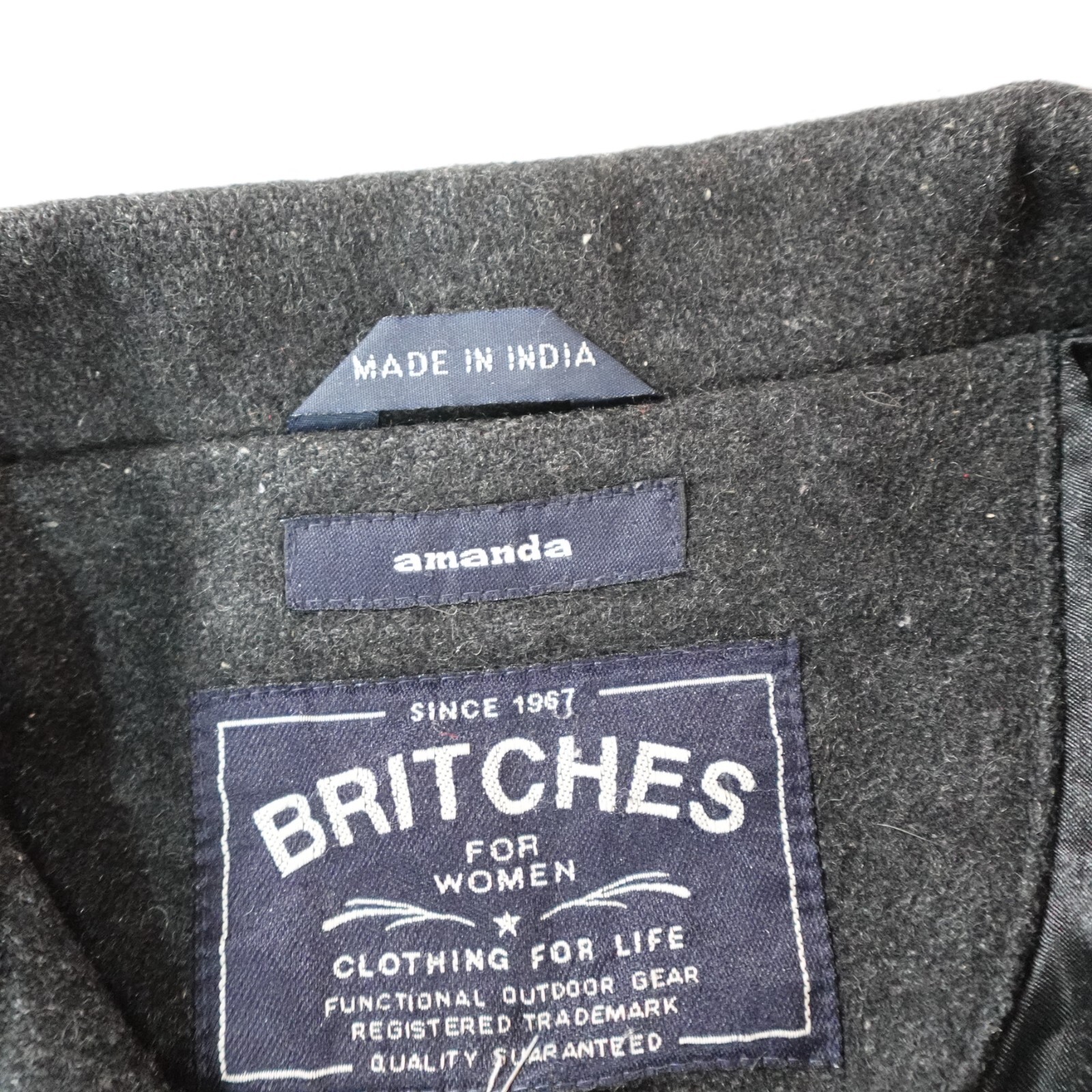Britches Peacoat Womens 6 Gray Amanda Double Breasted Wool Old Money Outdoor