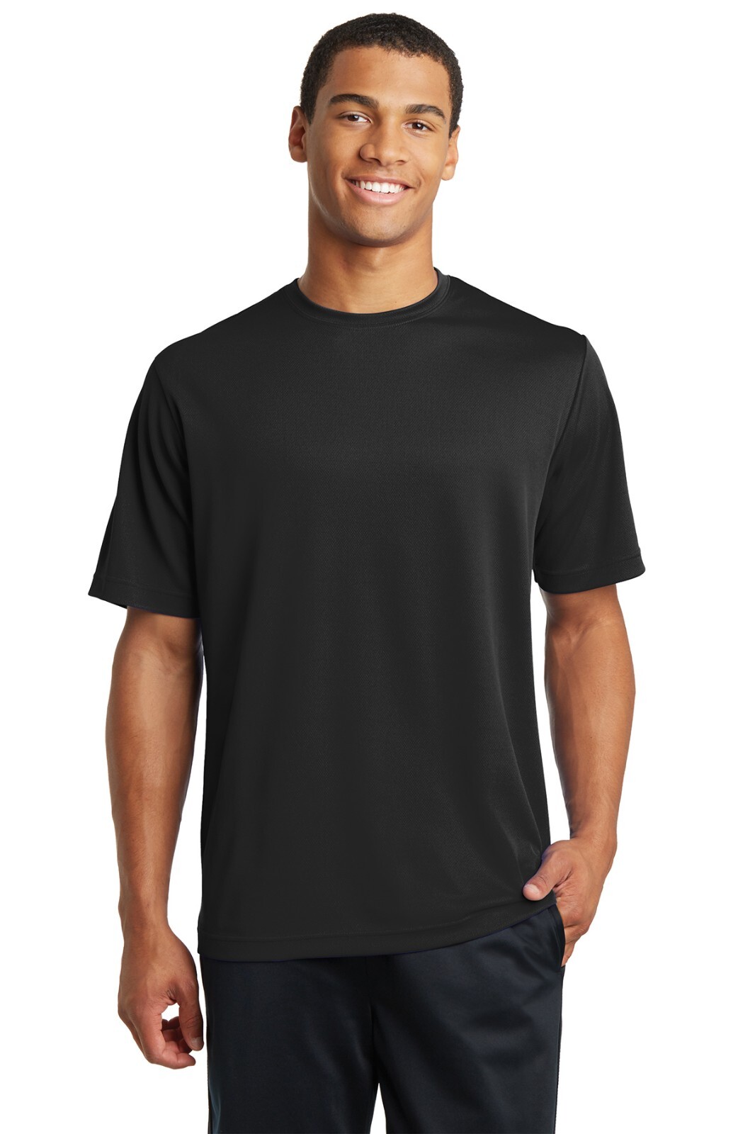 Sport-Tek ST340 Mens Micro Mesh T-Shirt Dri Fit Moisture Wicking Tee XS-XL