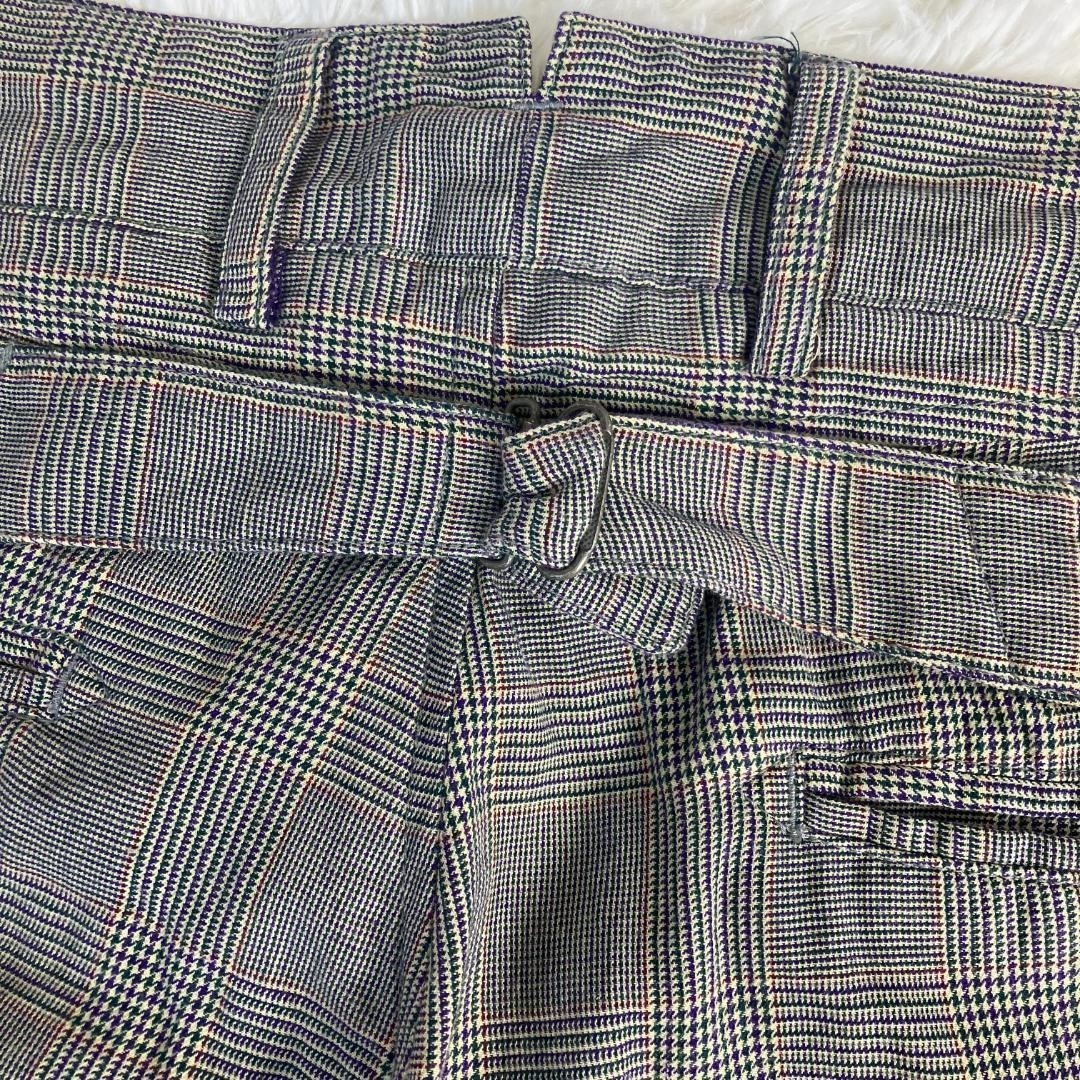 Engineered Garments Glen Check Cinch Pants 32 USA Made Cotton Check Trousers F/S