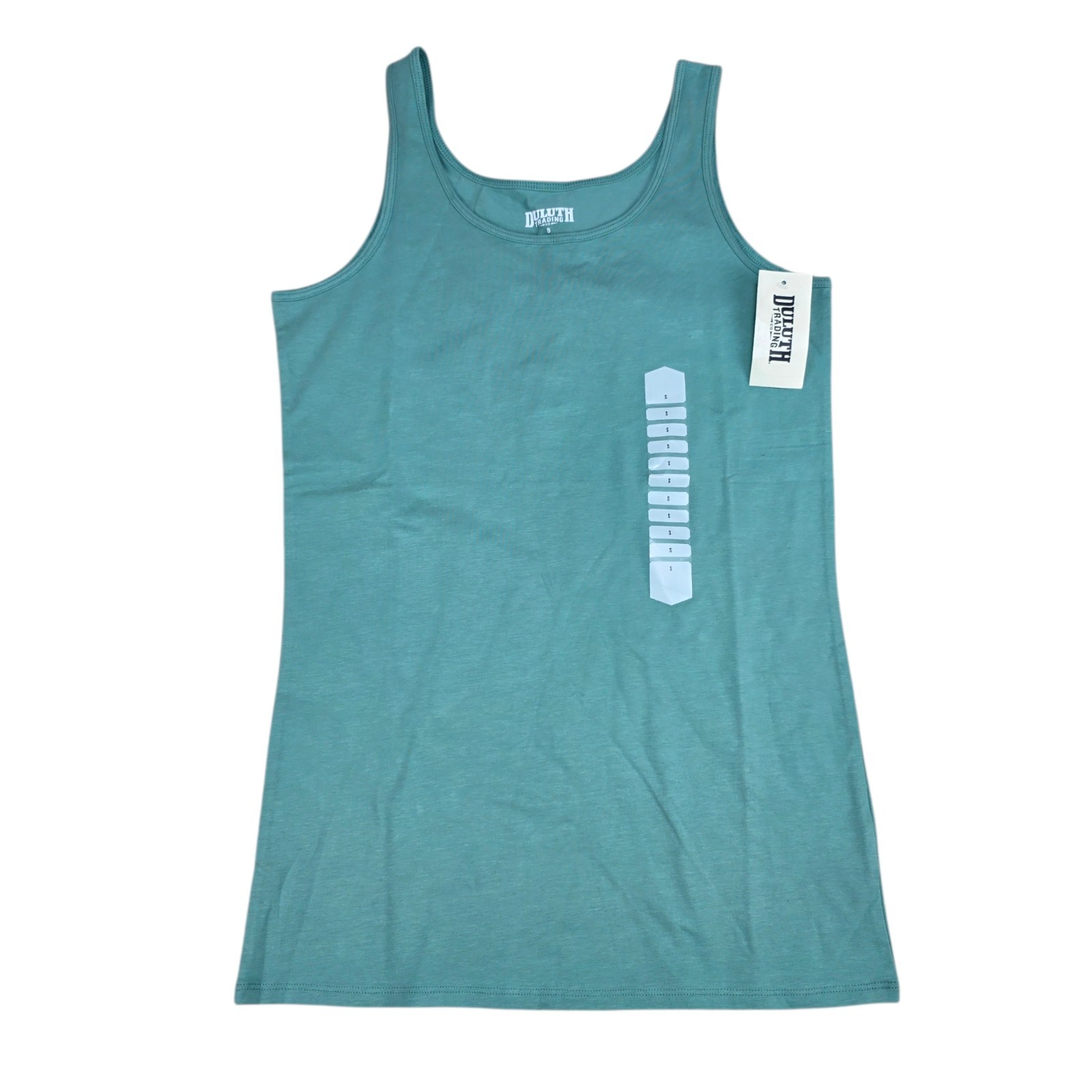 Duluth No Yank Tank Top Teal Cotton Sleeveless Womens Small NWT