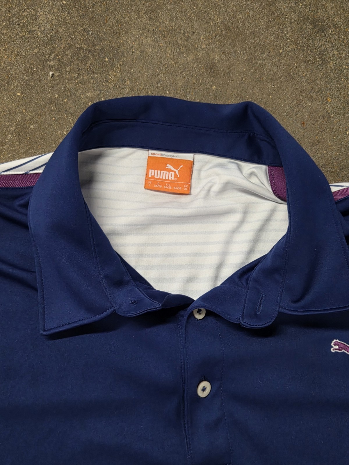 Puma Polo Shirt Blue L Cobra Golf USA
