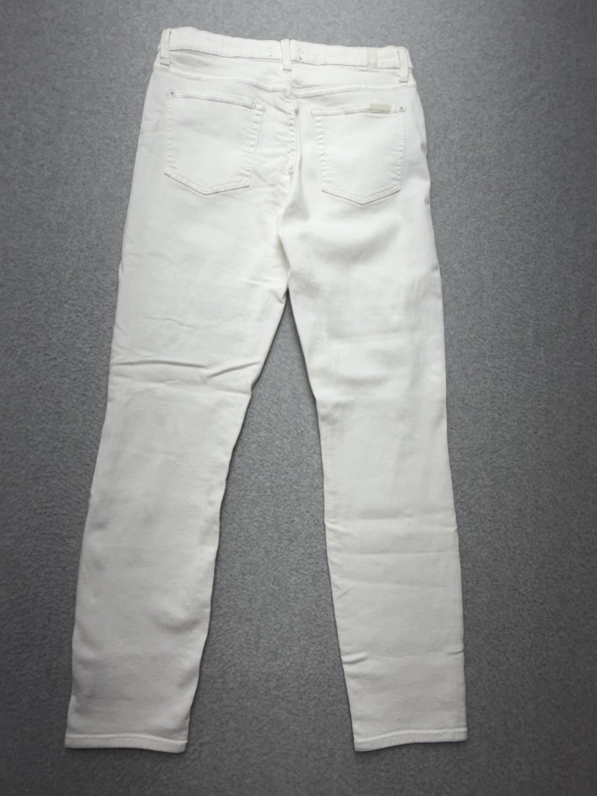 7 For All Mankind Womens Jeans 29×26 White High Waist Ankle Skinny Distressed
