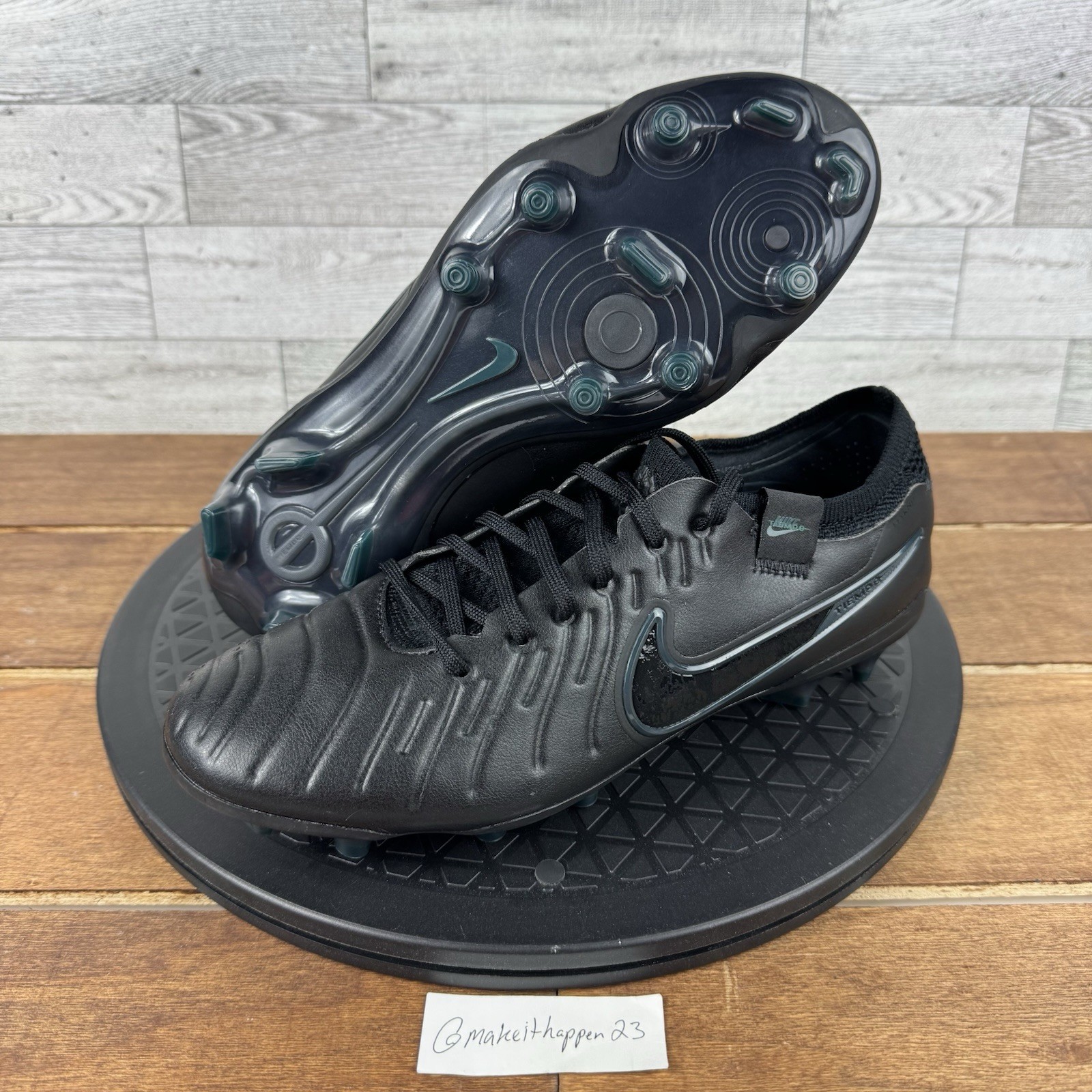 Nike Legend 10 Elite FG Soccer Black Deep Jungle DV4328-002 Men Size 5/Women 6.5