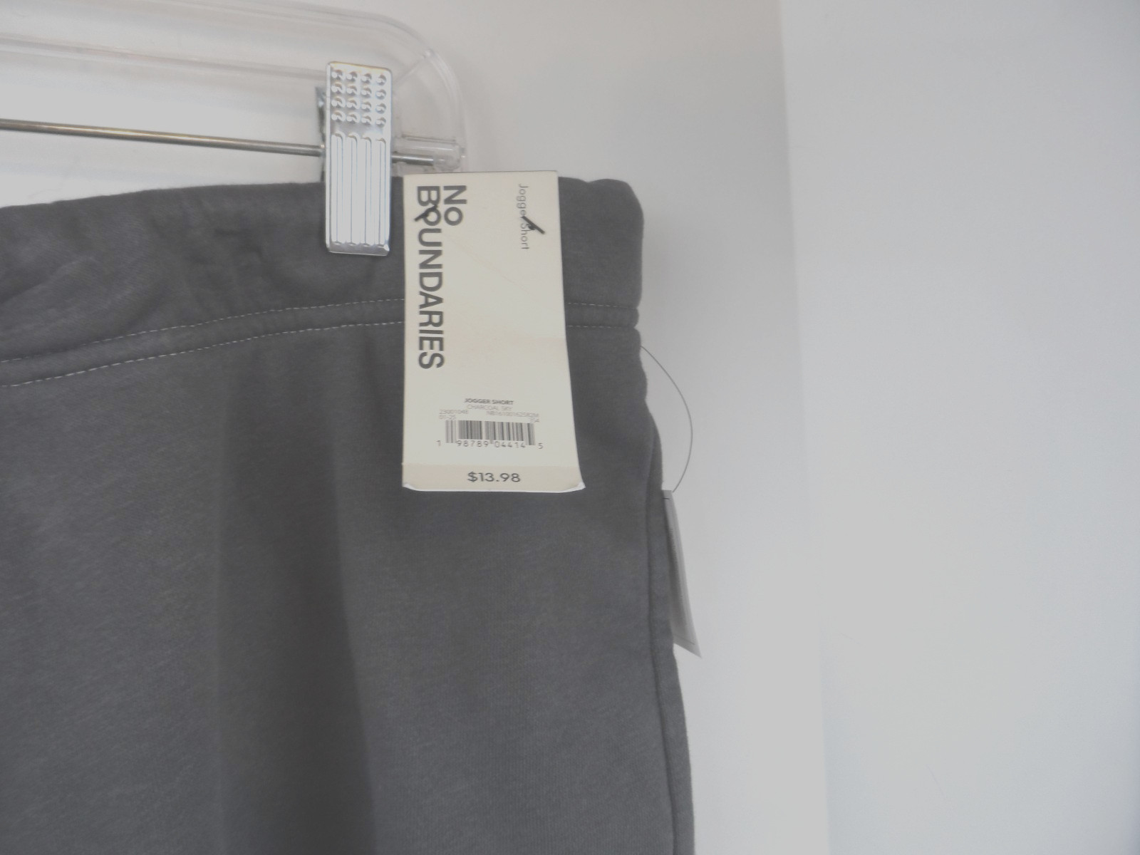 NEW – No Boundaries Gray Men’s Jogger Shorts – Size M (32-34) 6″ Inseam