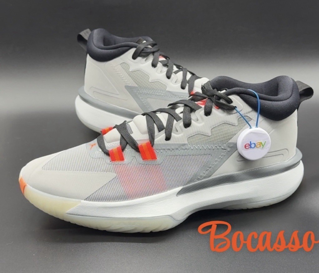 Nike Air Jordan Zion 1 Mens Sz 11 Light Smoke Grey Total Orange DA3130-008