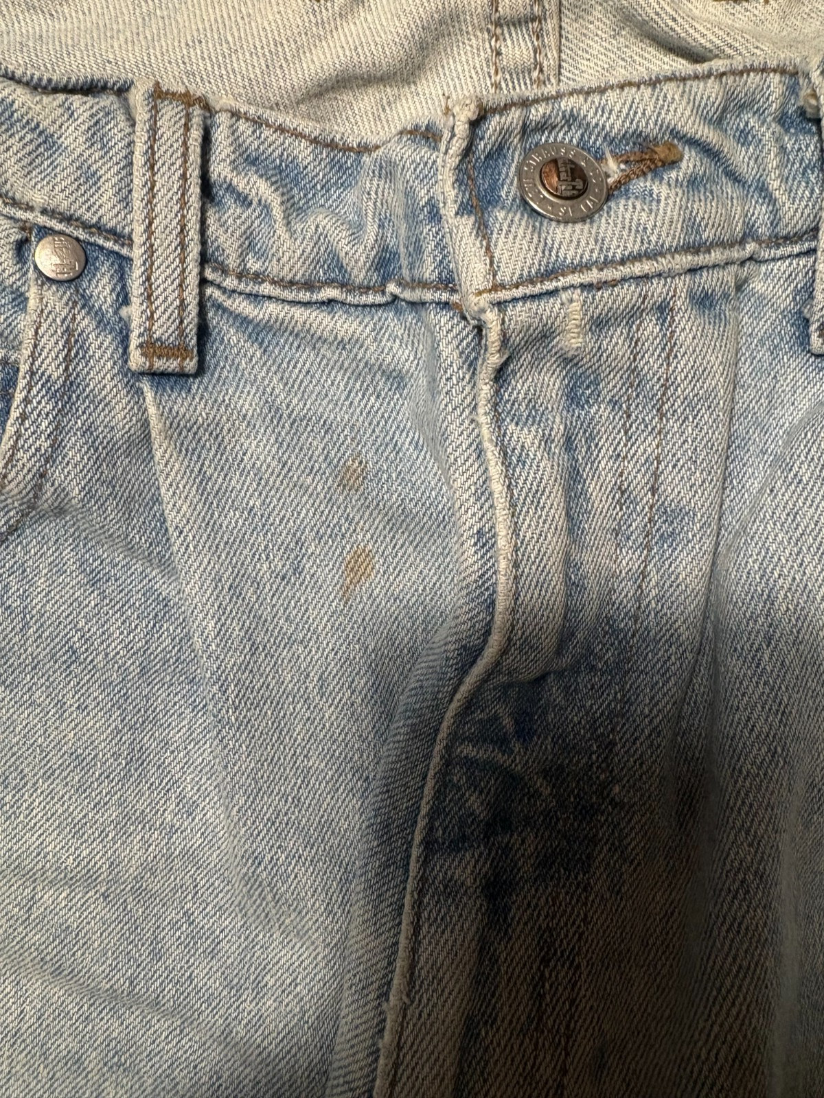 Vintage 90s Levis Silvertab Baggy Jeans Mens True 34×31.5 Light Wash Made in USA