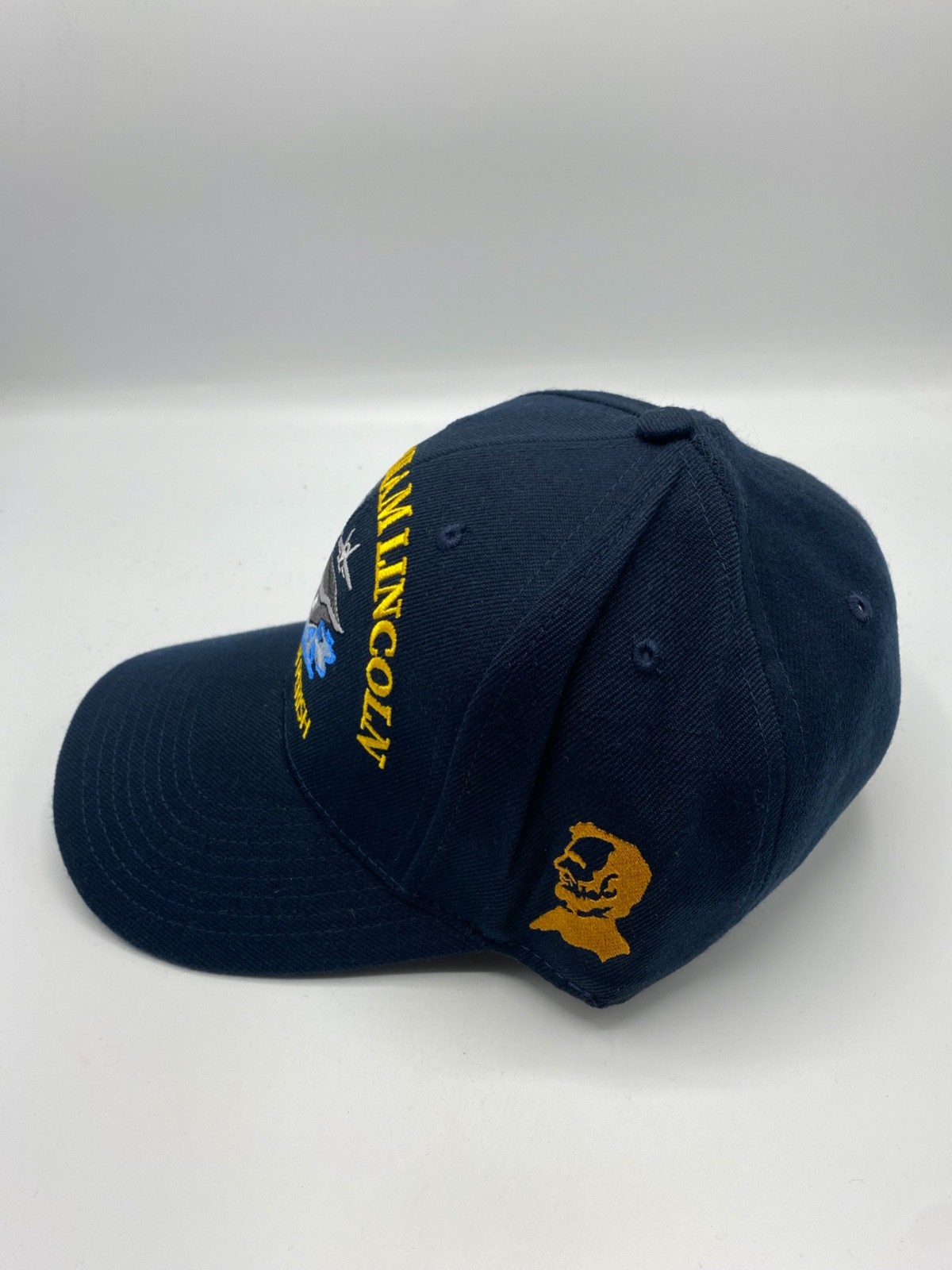 The Corps USS Abraham Lincoln CVN 72 Logo Blue Baseball Cap Hat One Size