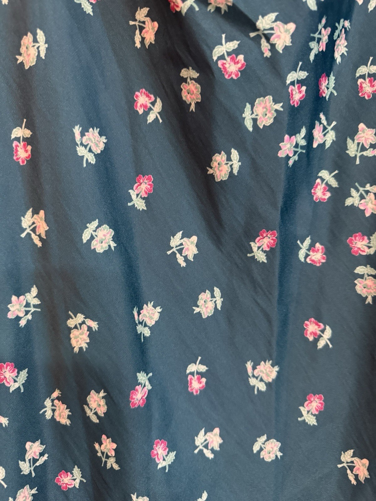 Free People Intimately Gossamer Glow Full Slip XS Teal Floral Satin Lace