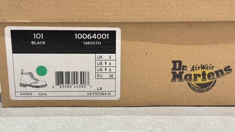 Women Dr. Martens Boots Black Leather 36 #3L2D