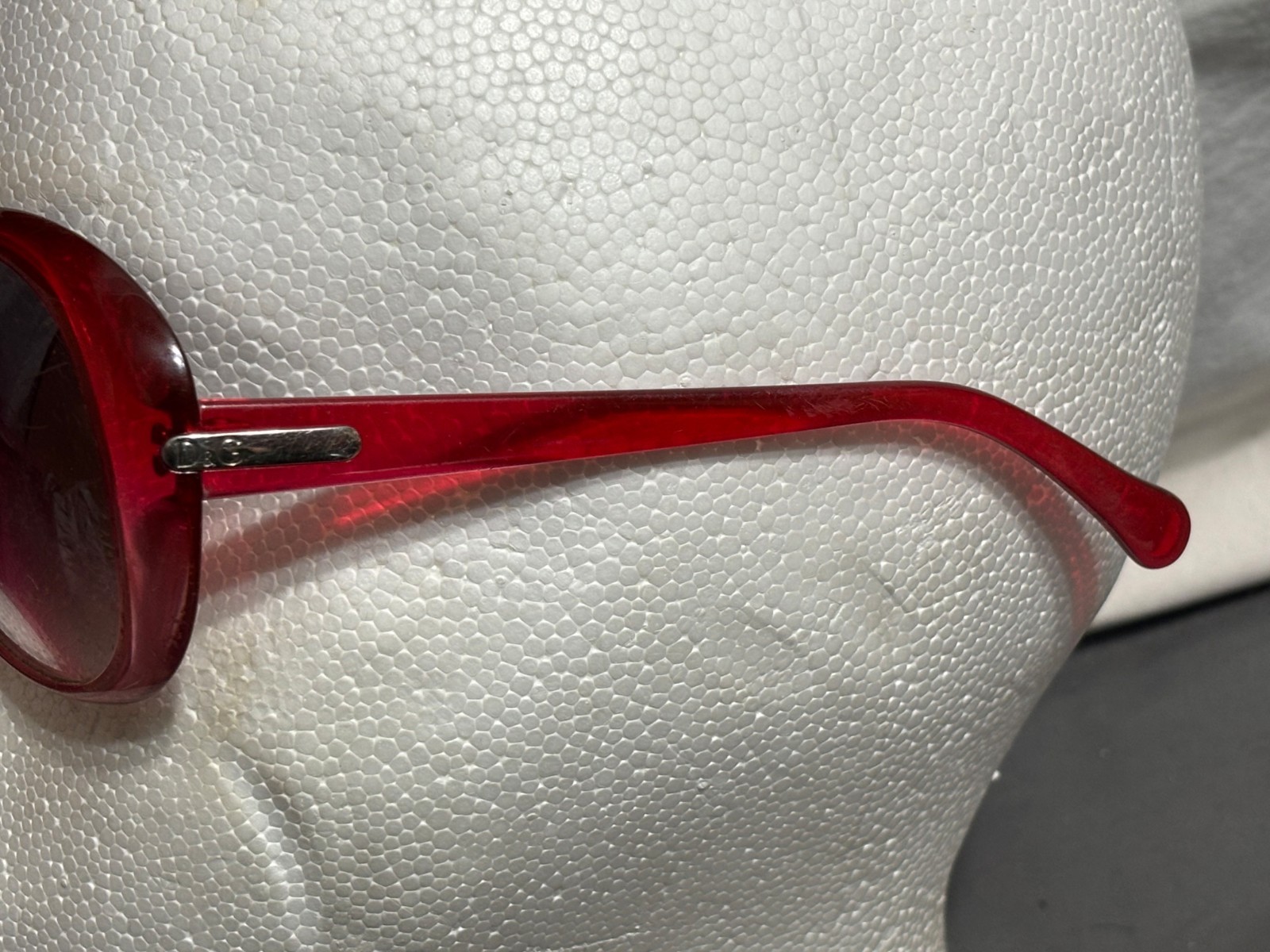 Vtg Y2K DOLCE GABBANA 8085 Ruby Red OVERSIZED women men SUNGLASSES 1785/8H 58/18