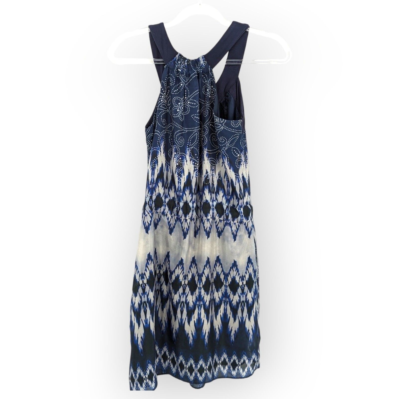 Decode 1.8 Silk Halter Sun Dress Women’s 0 Boho Batik Ikat Anthropologie Aztec