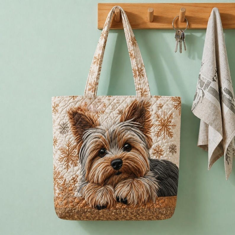 Yorkshire Terrier Tote Bag, Yorkie Dog Lover Gift, Yorkie Mom Bag, Cute Yorkshir