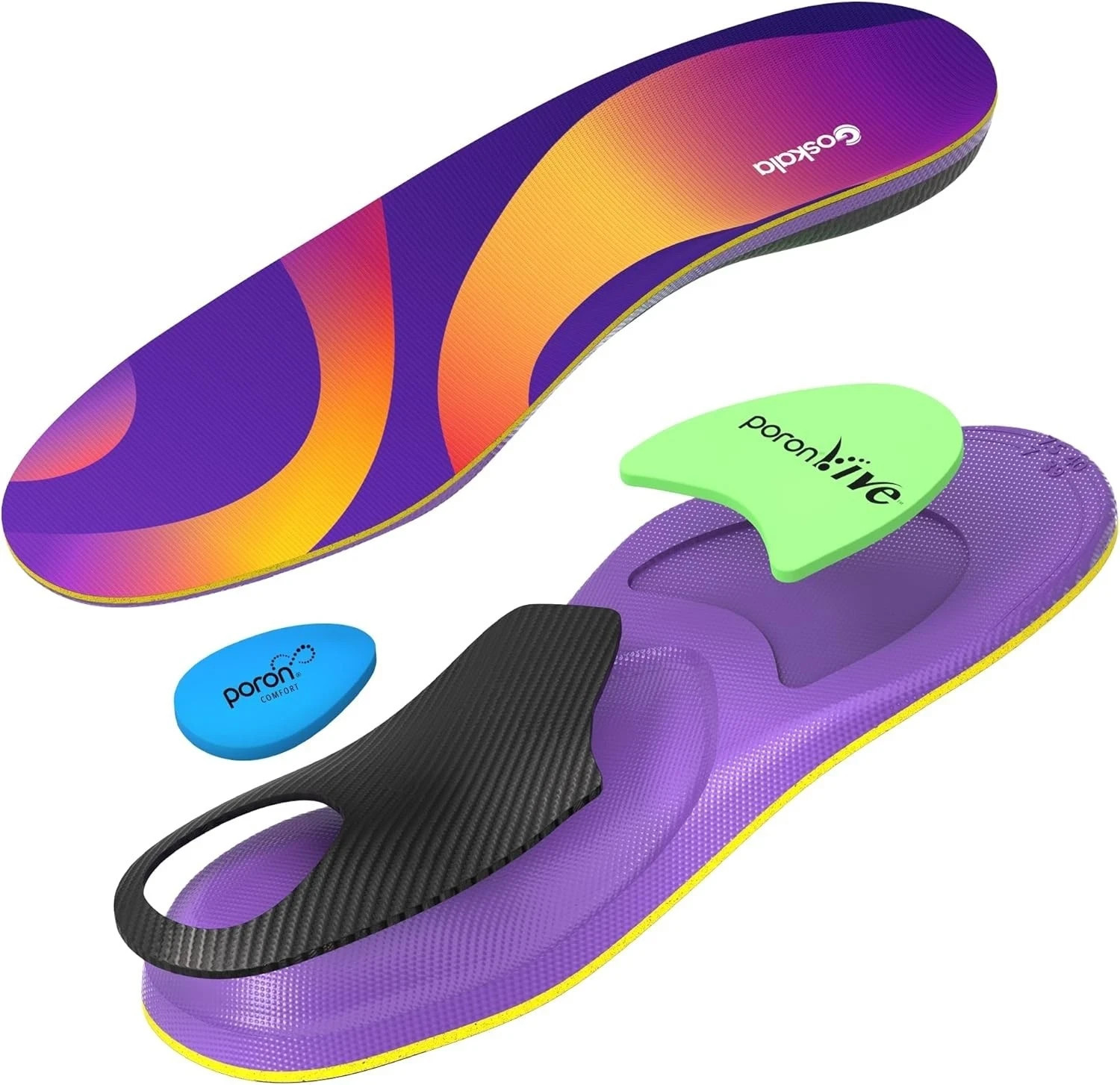 GoSkala Plantar Fasciitis Insoles Athletic Arch Support Inserts Women Men, Sh…