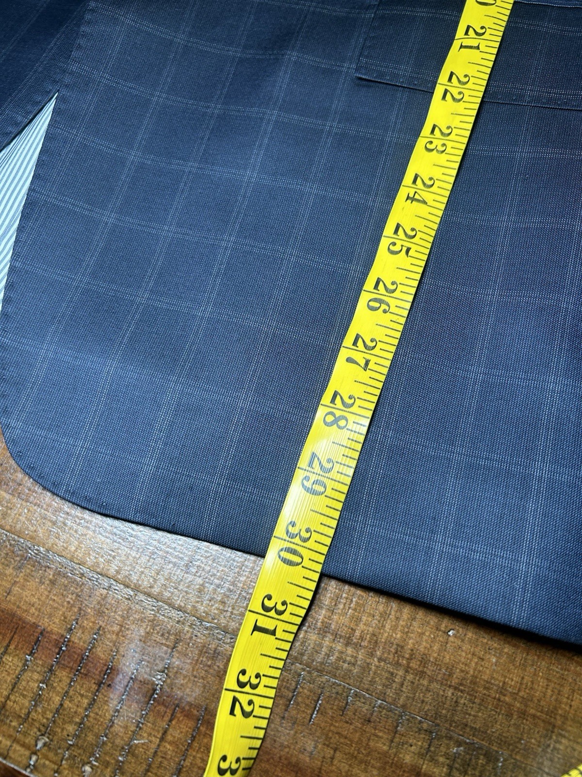 todd snyder Navy Mayfair Fit Blazer Suit Jacket 44R windowpane plaid wool Union