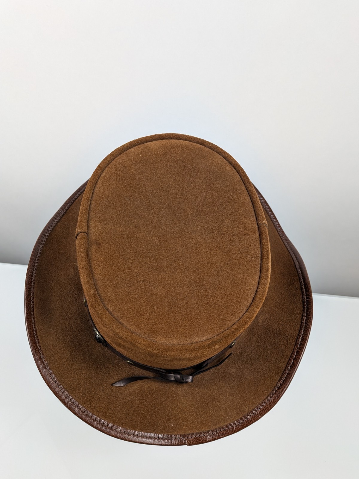Winfield Cover Co. San Francisco Brown Suede Leather Western Cowboy Hat Small
