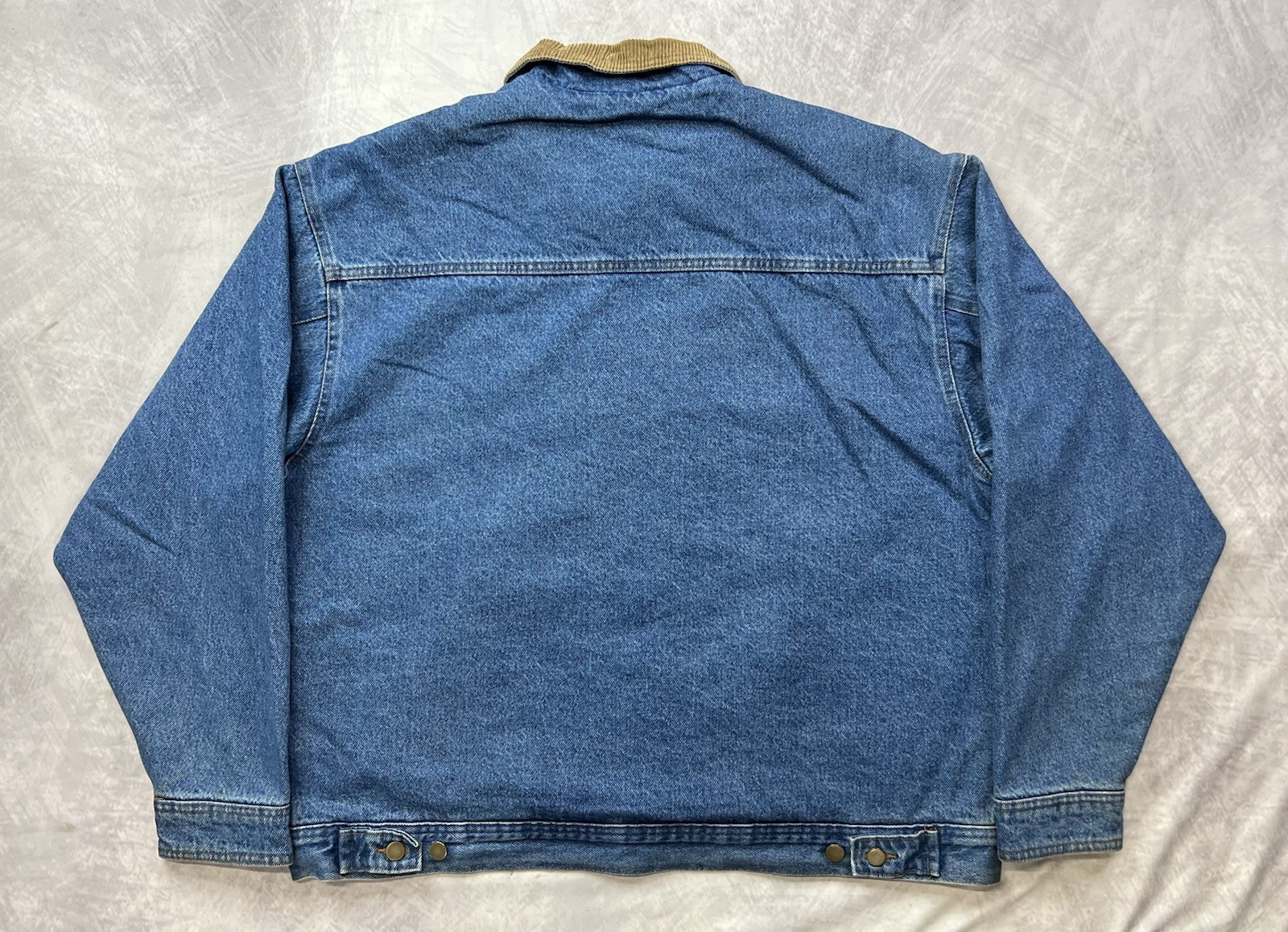 Vintage Sports Master Blanket Lined Denim Jacket Size XL USA Made Aztec