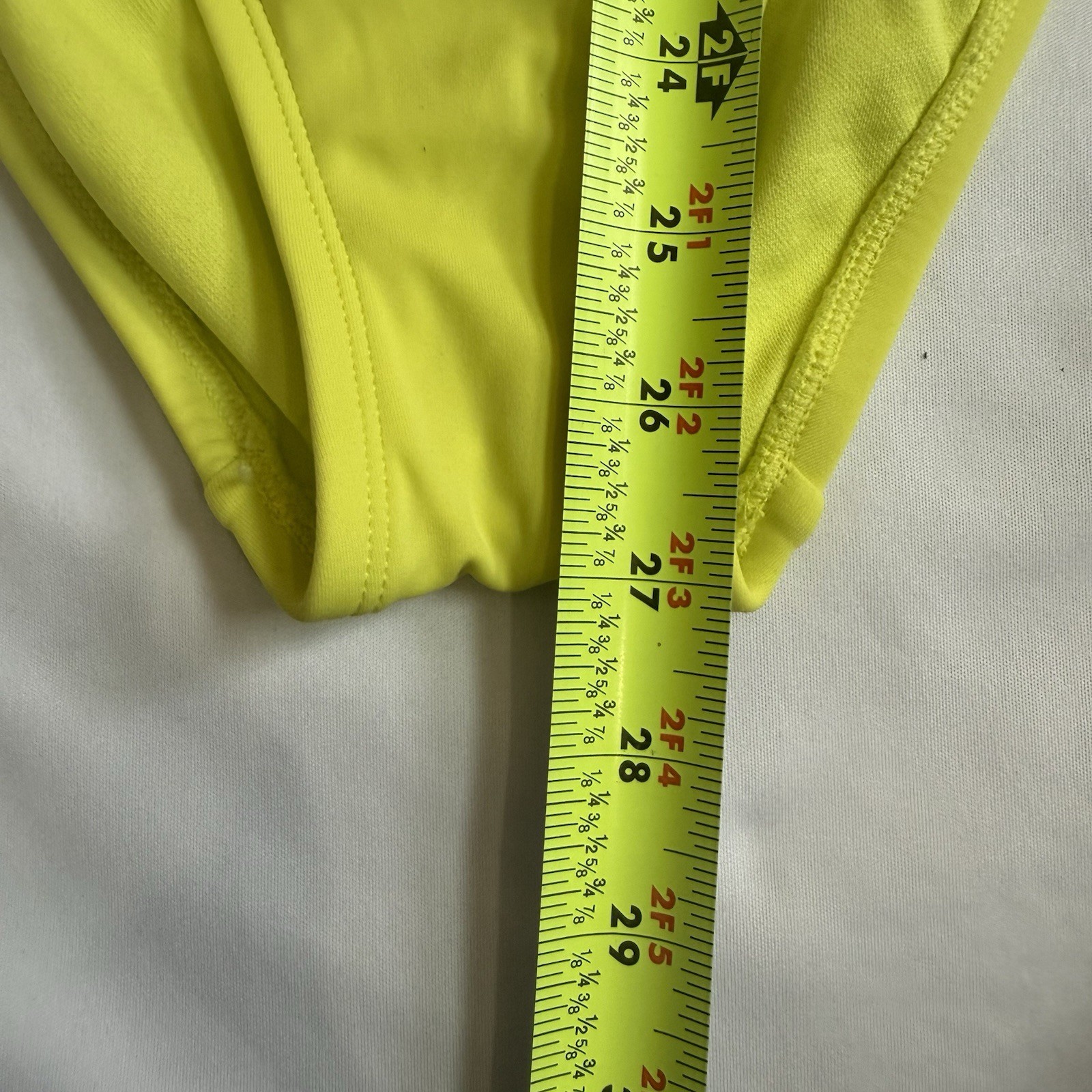 Unbranded Women Size L Electric Yellow One-Piece Swimsuit Strappy Back