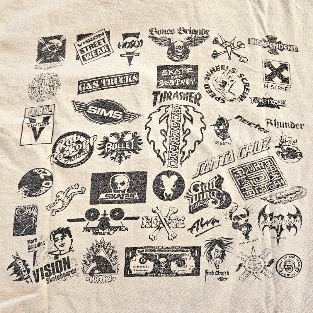 Rare Vintage 80s Skate And Destroy T Shirt Large Single Stitch Vision Hawk Bones