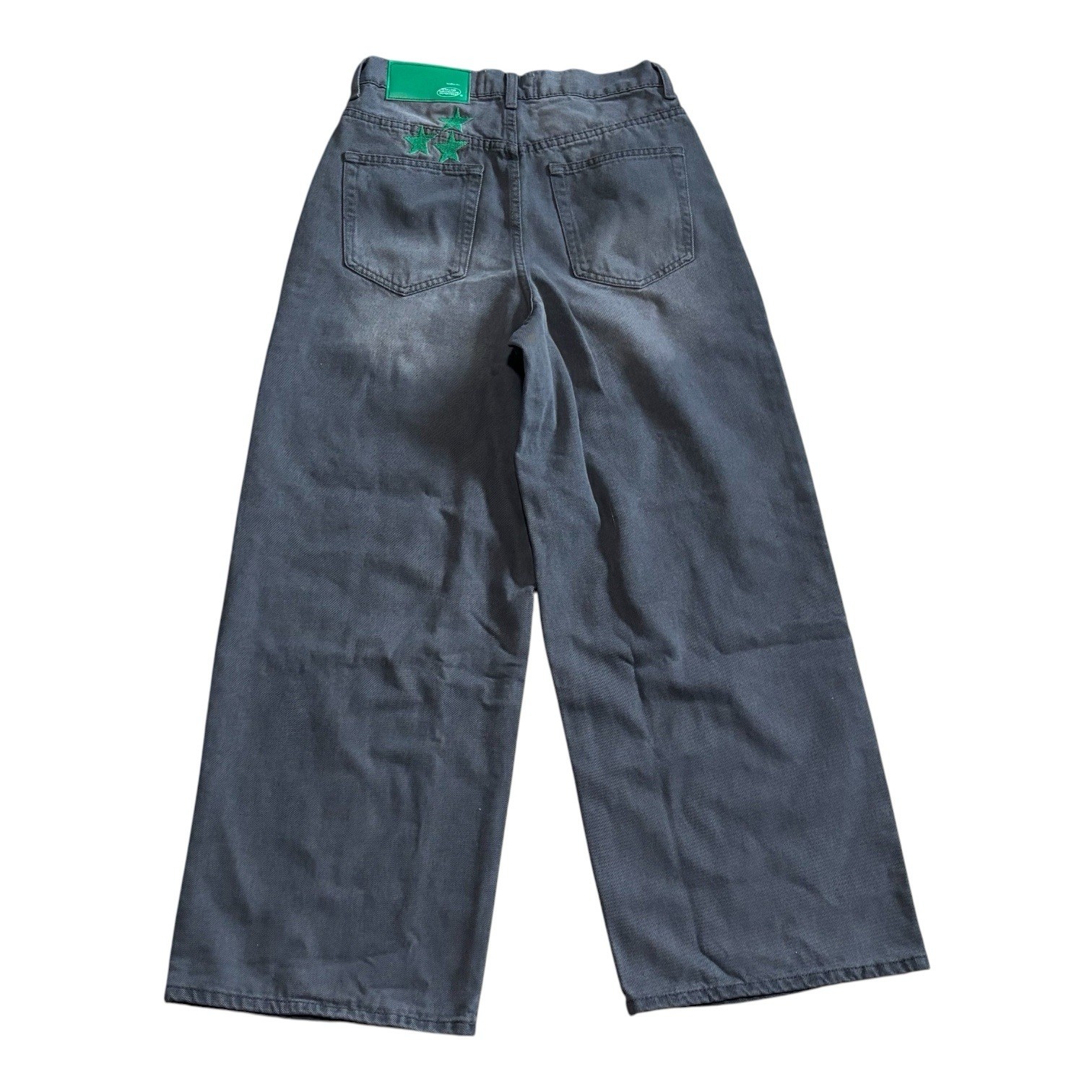 Scuffers Jumbo 100% Cotton Baggy Wide-Leg Jeans Unisex Size 34 In Grey