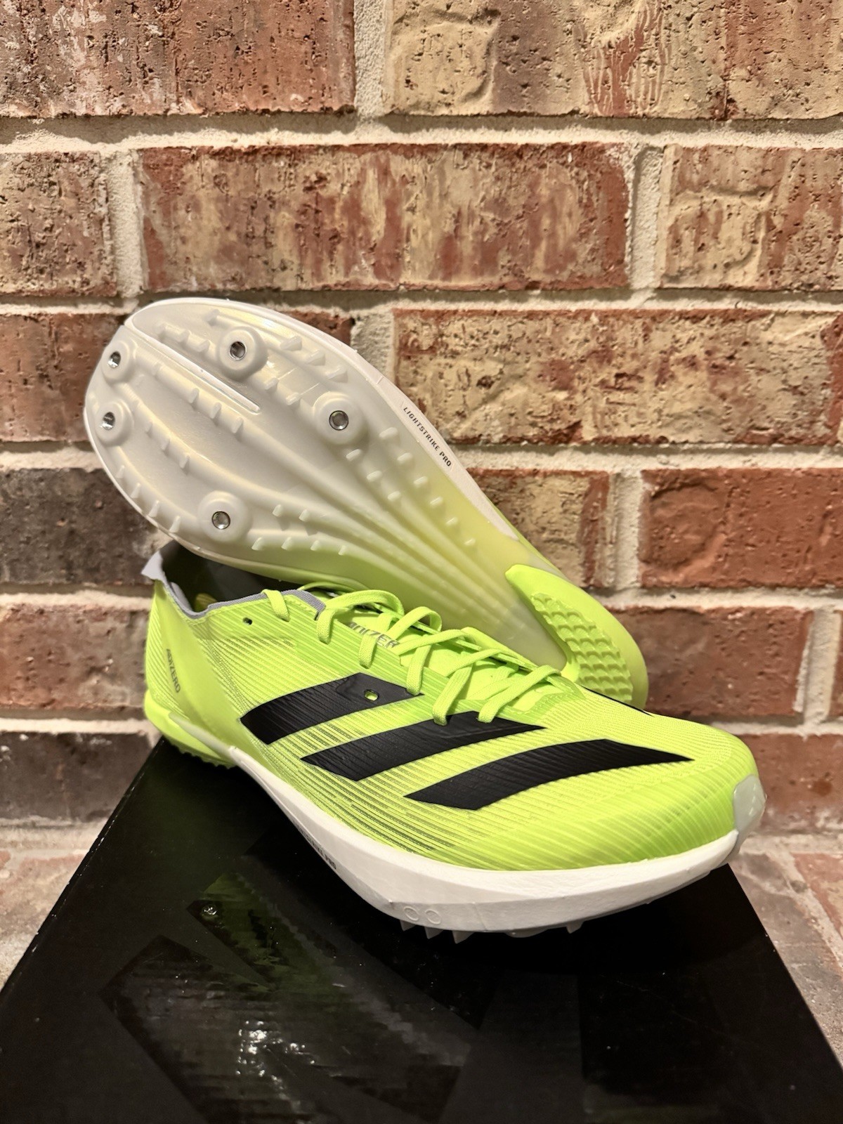 New 10.5 Adidas Adizero Ambition Lucid Lemon Track & Field Run Spikes IH5798 Men