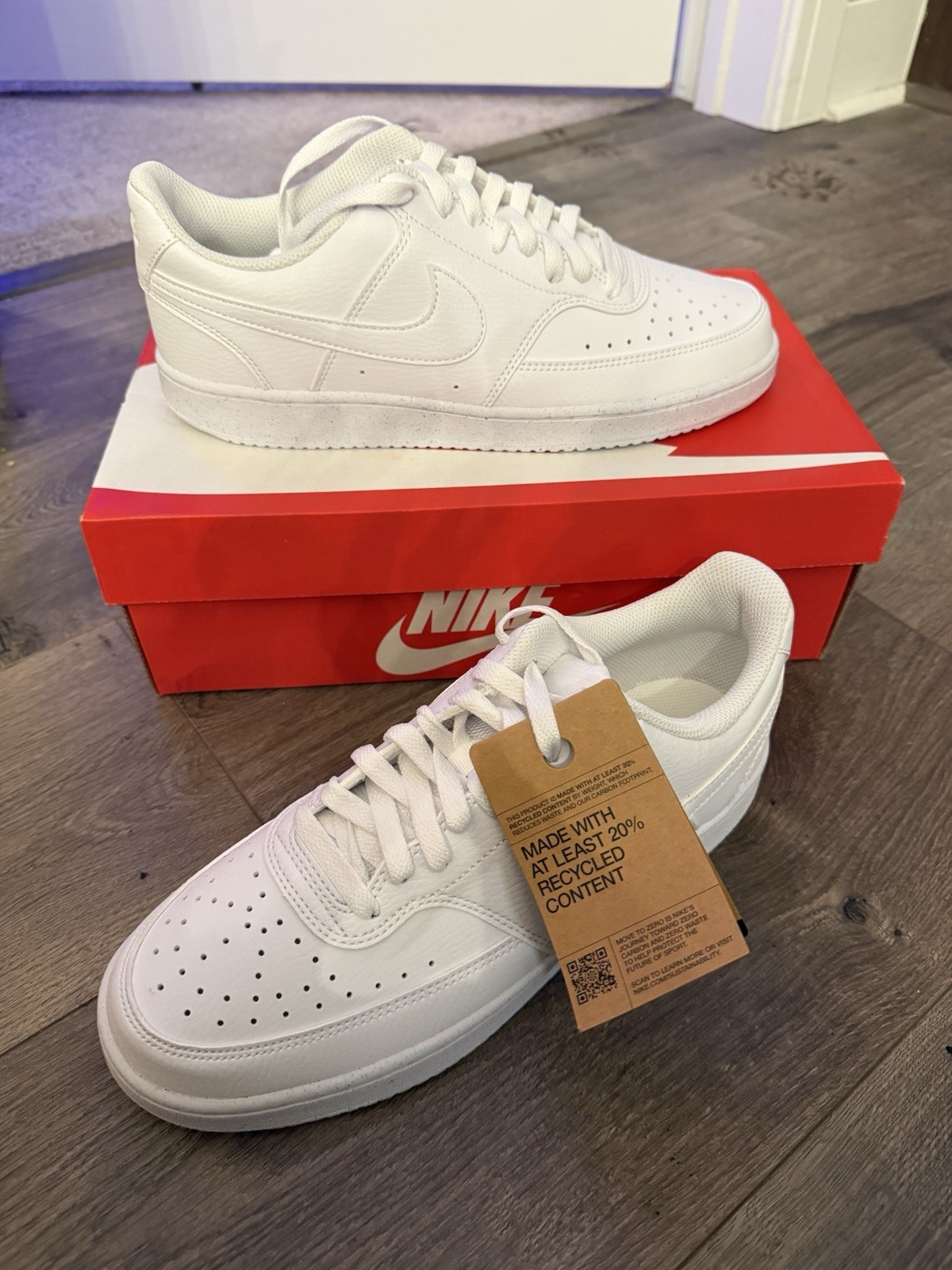 Nike COURT VISION LOW | US Men’s 7 Basketball Sneakers Triple White DH2987 100