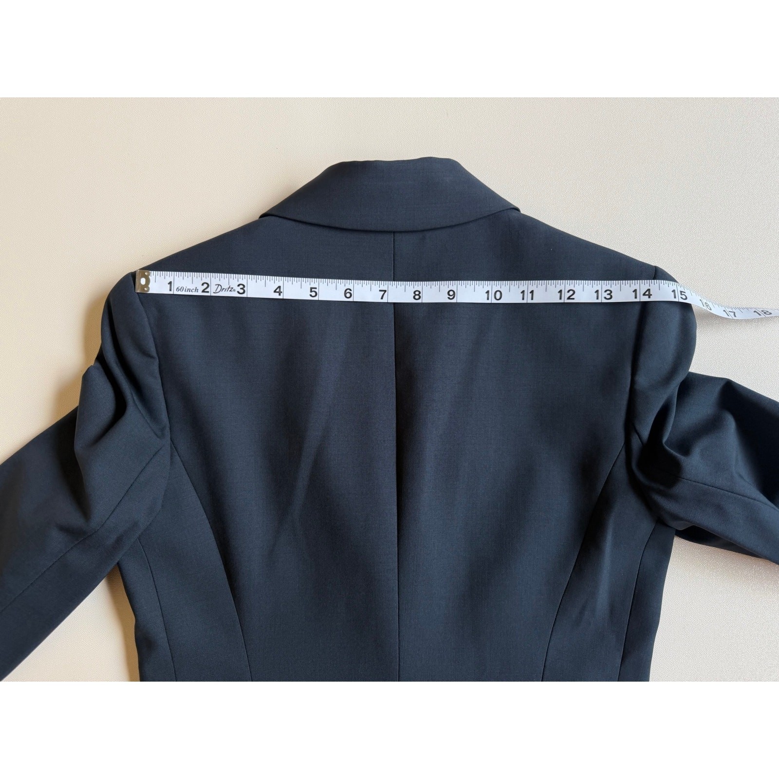 Theory Women’s Navy Single-Button Wool Blend Tailored Blazer Jacket Size 00