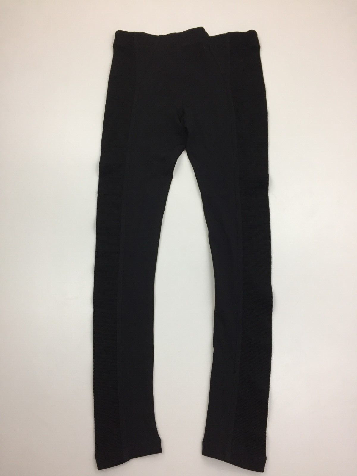 BCBGMAXAZRIA Black Ribbed Fabric Insert Slim Fit Leggings Womens sz Small