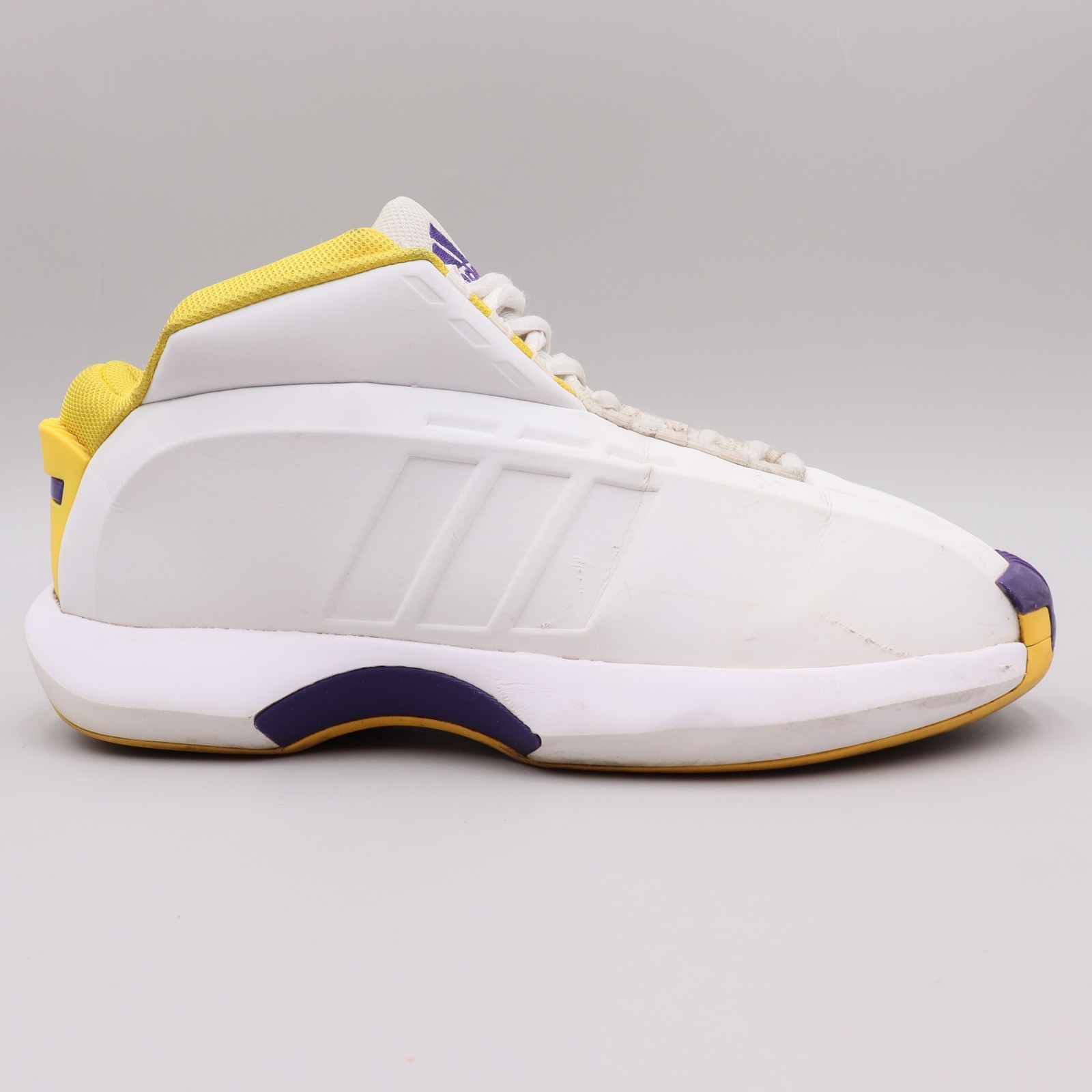 Adidas Crazy 1 ‘Lakers Home’ Size 10 White Purple Gold Basketball Shoes GY8947