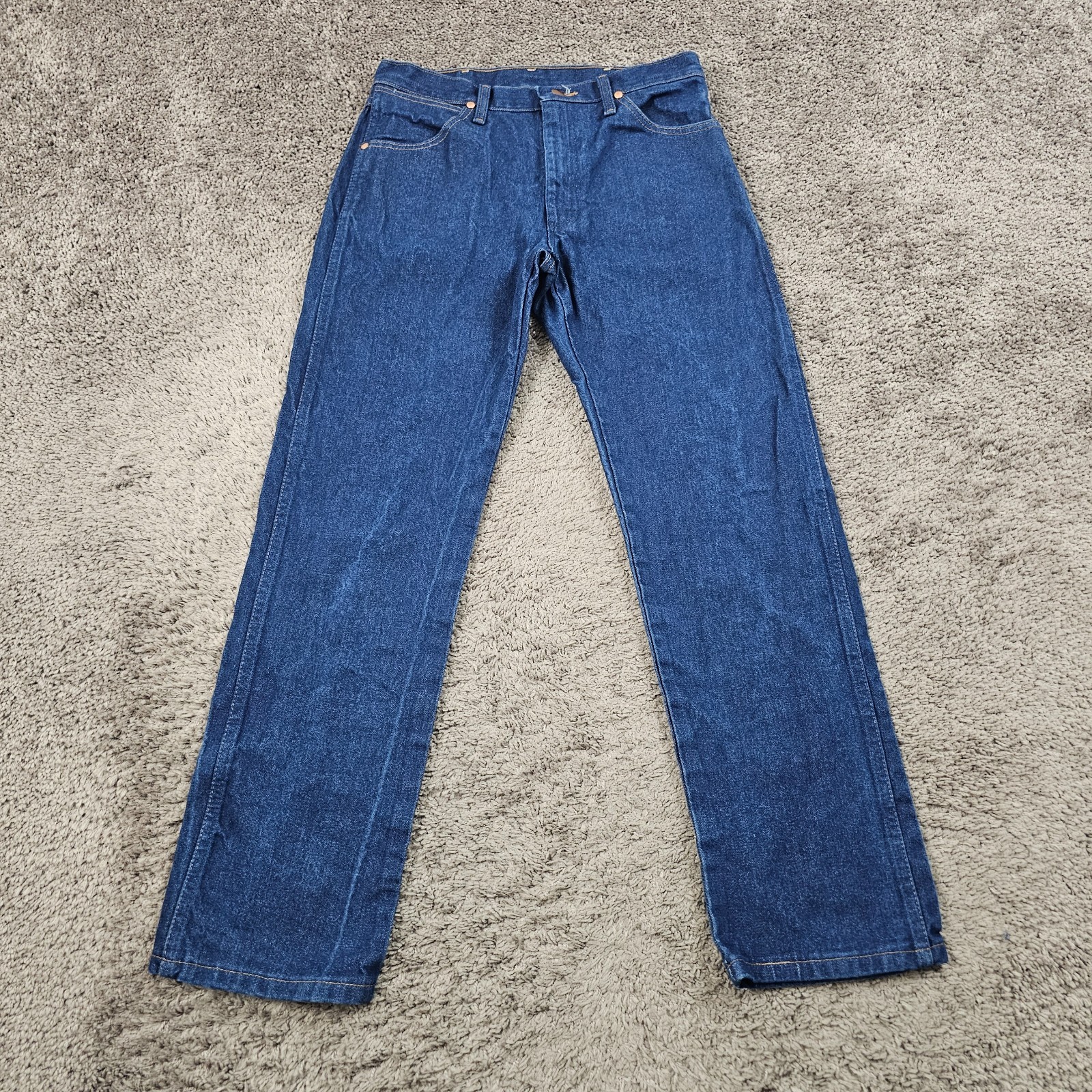 Wrangler Jeans Mens 31 (29×31) Cowboy Cut Dark Wash 100% Cotton Denim Work 13MWZ