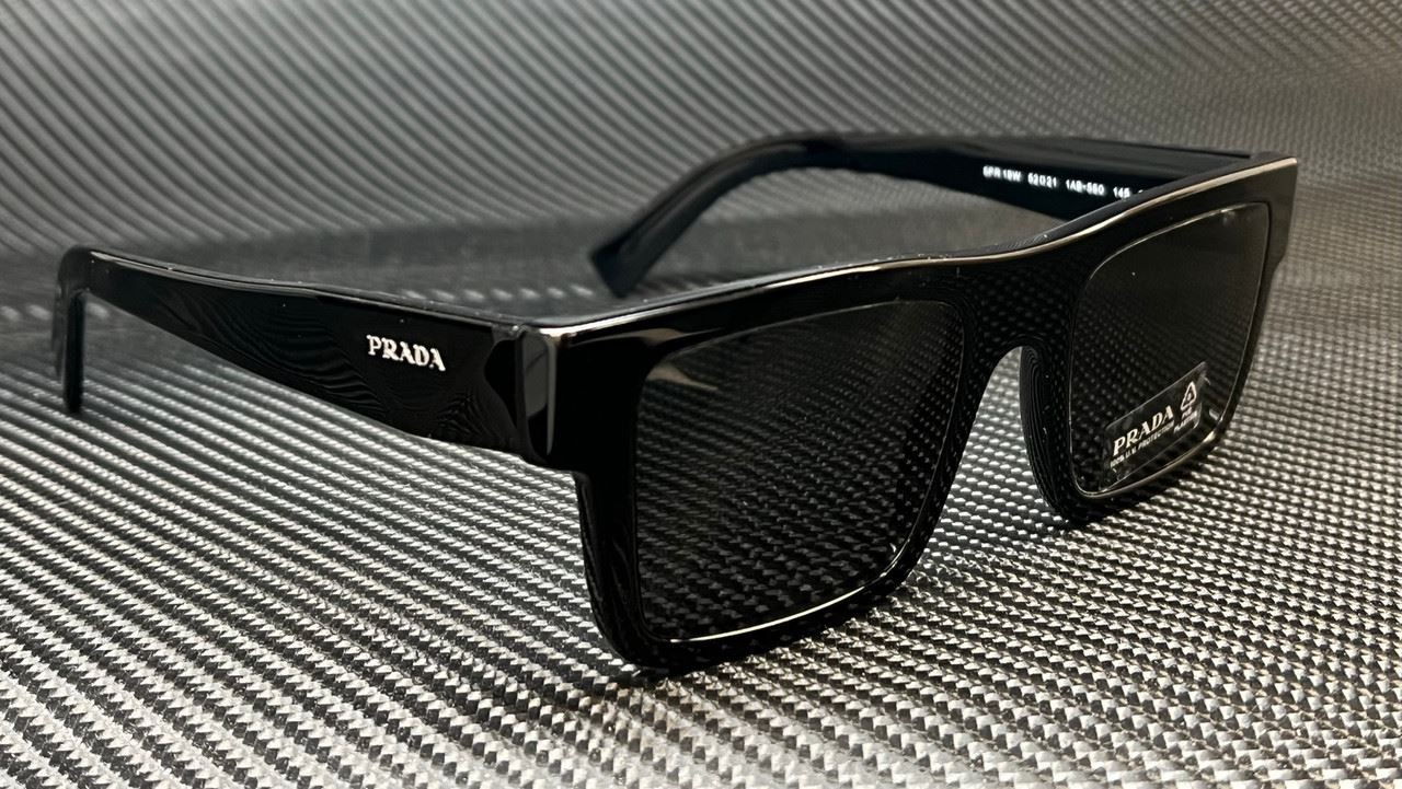PRADA PR 19WS 1AB5S0 Black Grey Men’s 52 mm Sunglasses