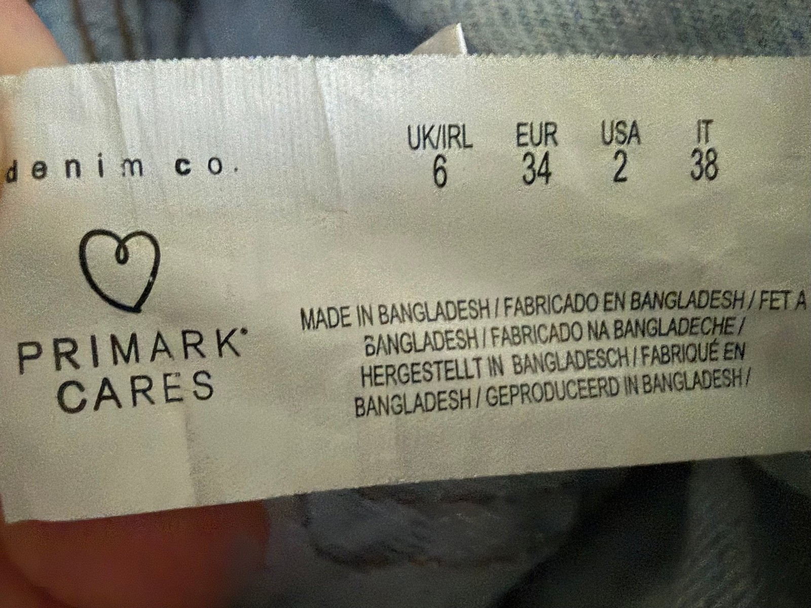 Primark Light Blue Distressed Denim Skinny Jeans UK Size 6 Ripped Grunge