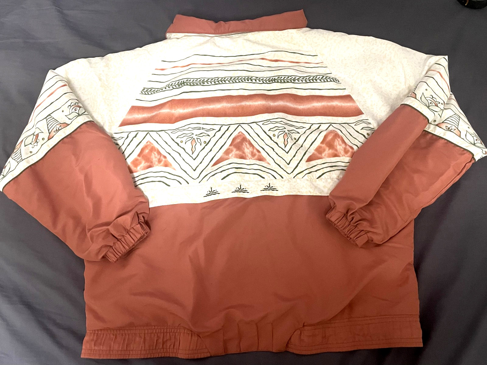 Le Coq Sportif Windbreaker 90s Jacket Mens Medium Vintage French Orange Spring