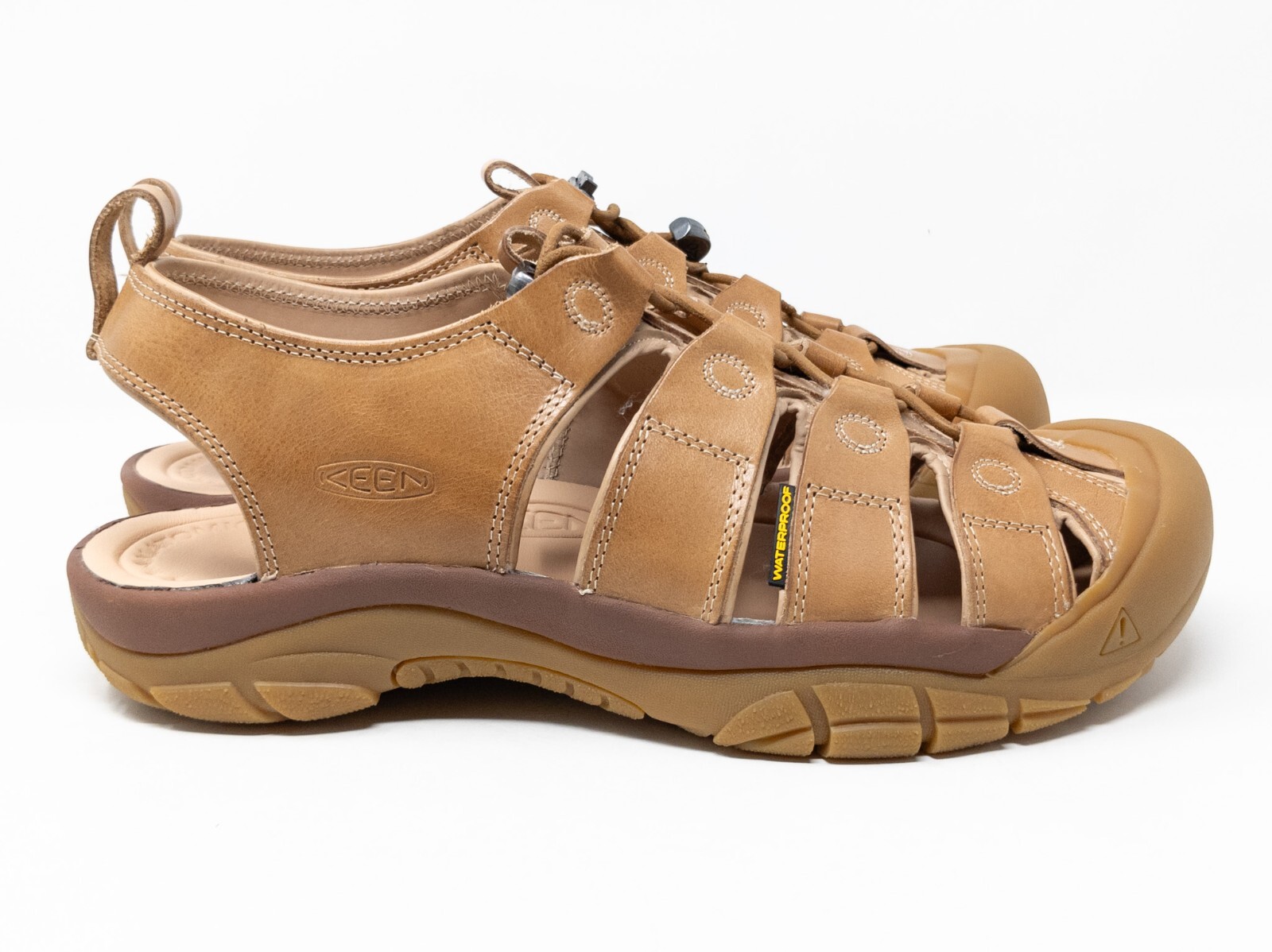 Keen Newport H2 Leather 20th Anniversary Sandals Natural Tan Brown Men’s