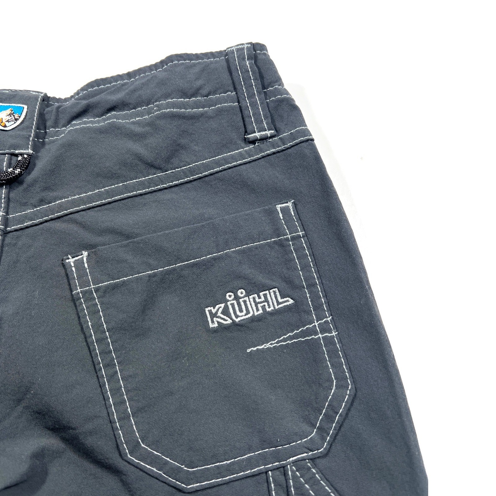 Kuhl Boys Renegade Pant Small 6-7 Carbon Dark Gray Hiking Outdoor Gorpcore NWOT