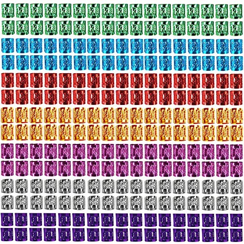350PCS Hair Jewelry for Women Braids, DreadLock Beads Hair Multi Color