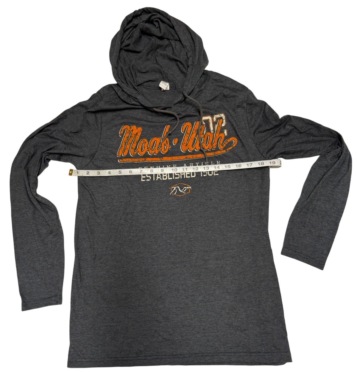 Moab Utah Established 1902 Heather Gray Unisex Pullover by Anvil Size M