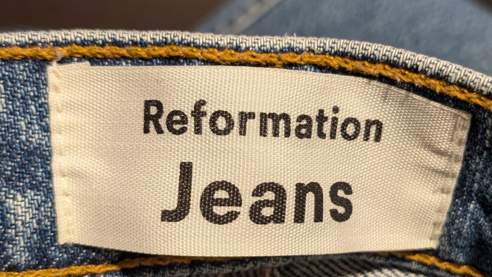 Reformation Women’s Liza High Straight Jean in Palermo Wash – 25(12.75″)x29.5″