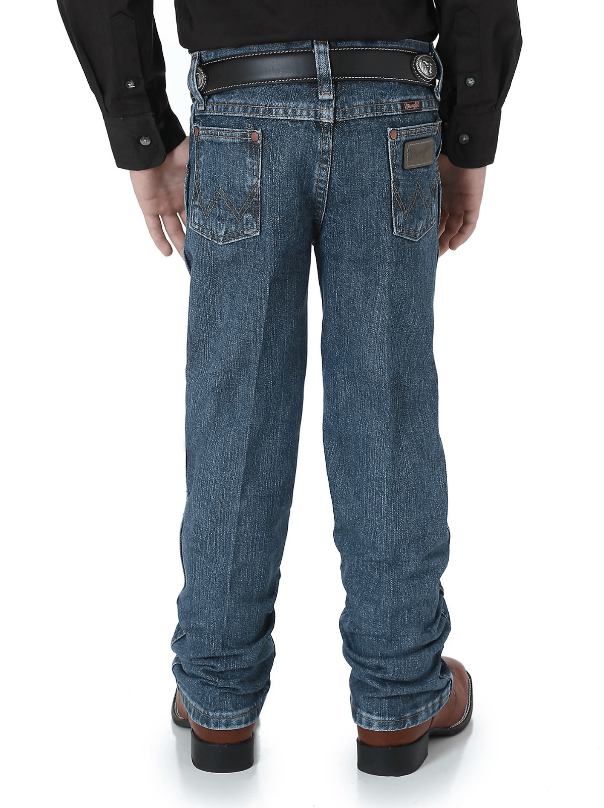 Boy’s Wrangler® Cowboy Cut® Regular/Slim Fit Subtle Worn Jean (1-7) 13MWJSW