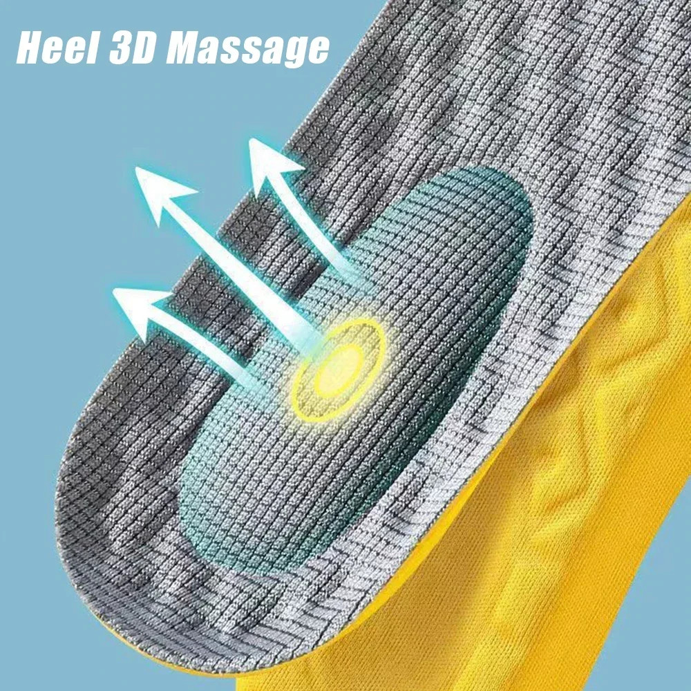 4Pcs Soft Latex Memory Foam Insoles Women Men Sport Running Foot Support Shoe Pa