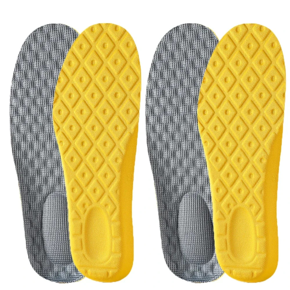 4Pcs Soft Latex Memory Foam Insoles Women Men Sport Running Foot Support Shoe Pa